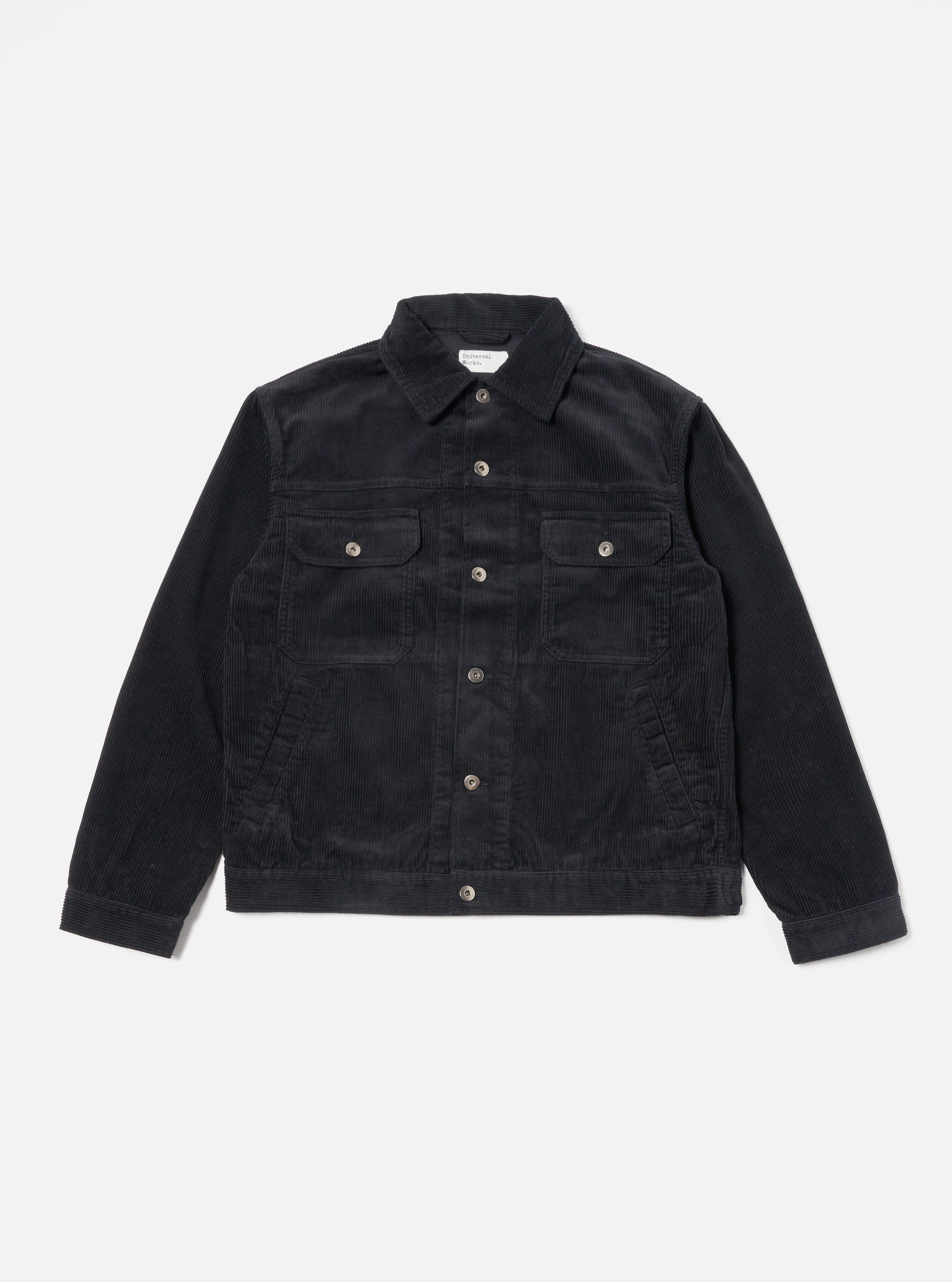 Universal Works Trucker Jacket in Black Cord