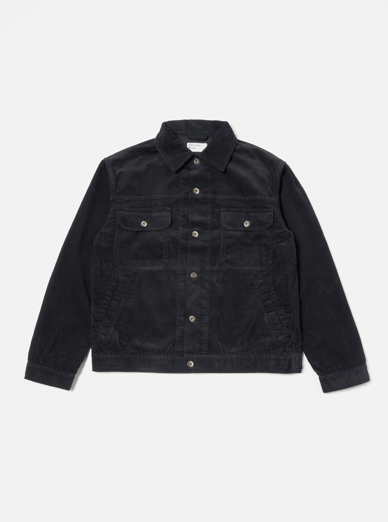 Universal Works Trucker Jacket in Black Cord