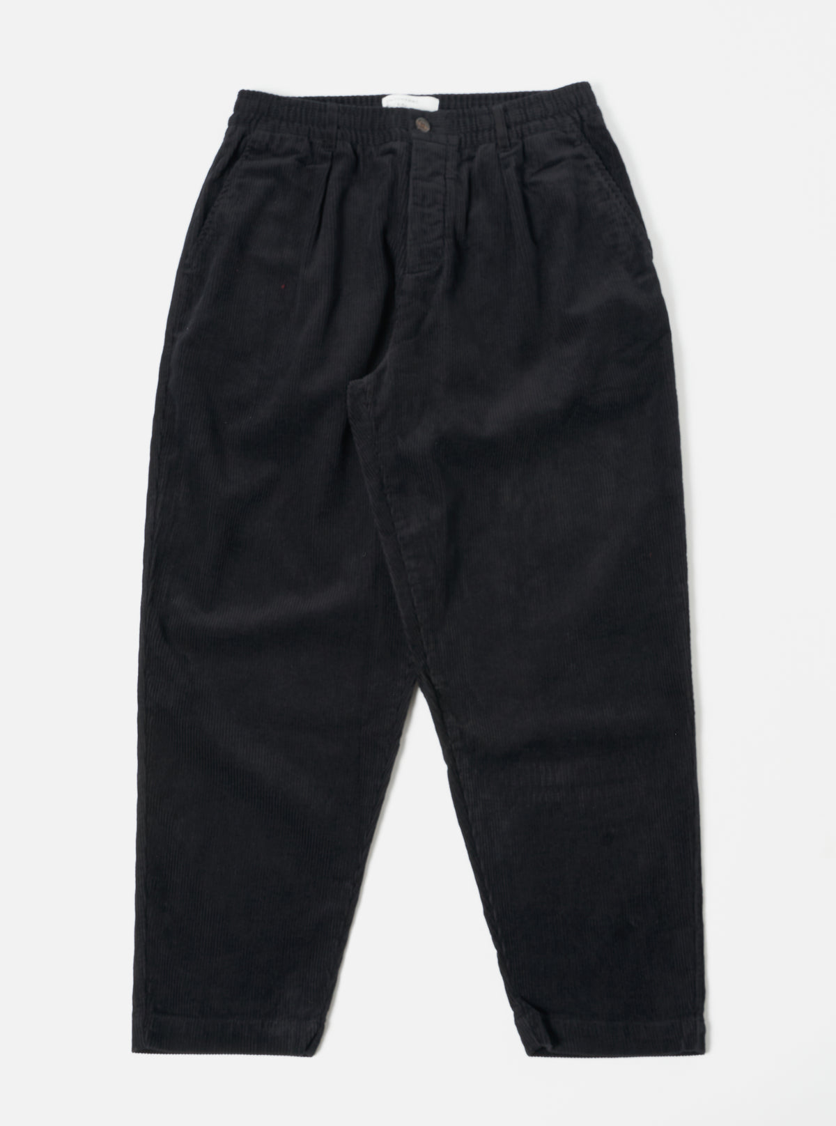 Universal Works Pleated Track Pant in Black Cord