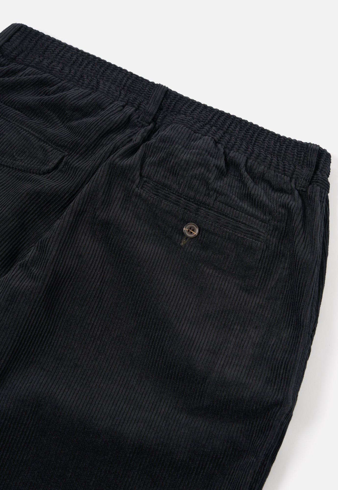 Universal Works Pleated Track Pant in Black Cord