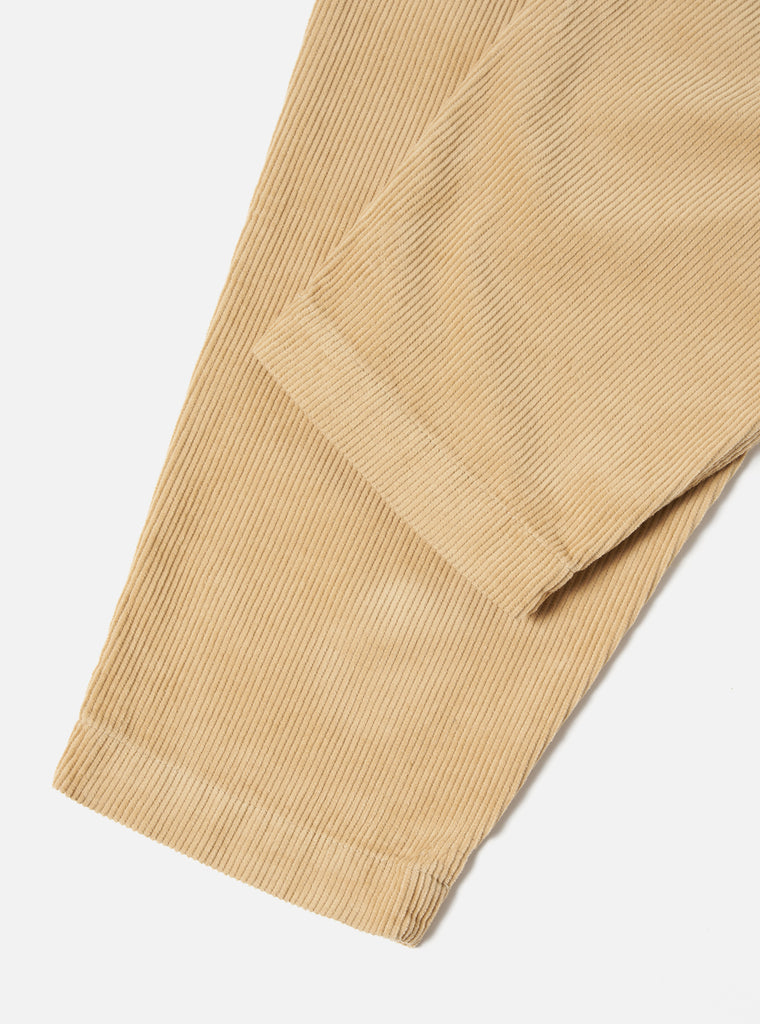 Universal Works Pleated Track Pant in Fawn Cord