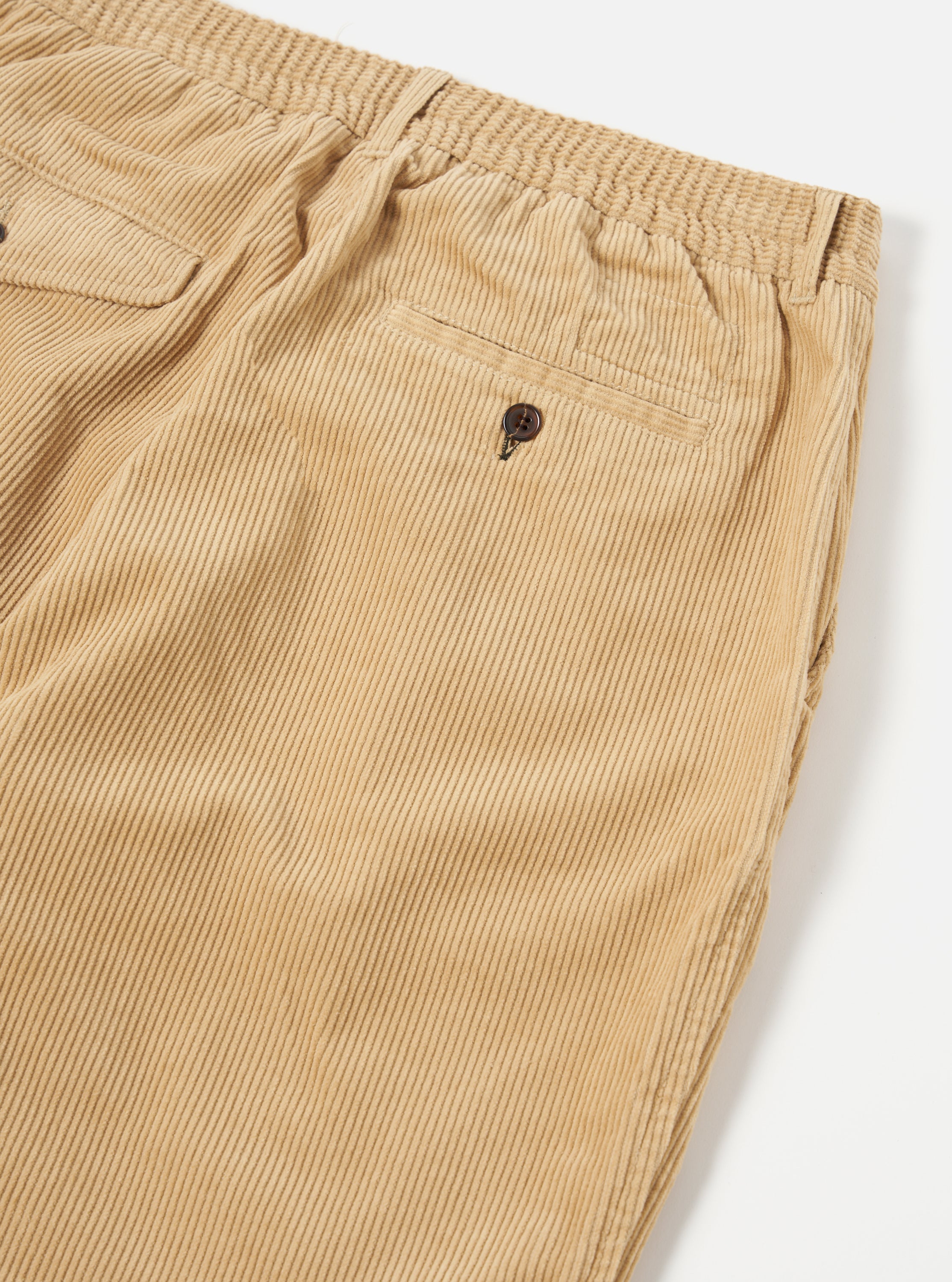 Universal Works Pleated Track Pant in Fawn Cord