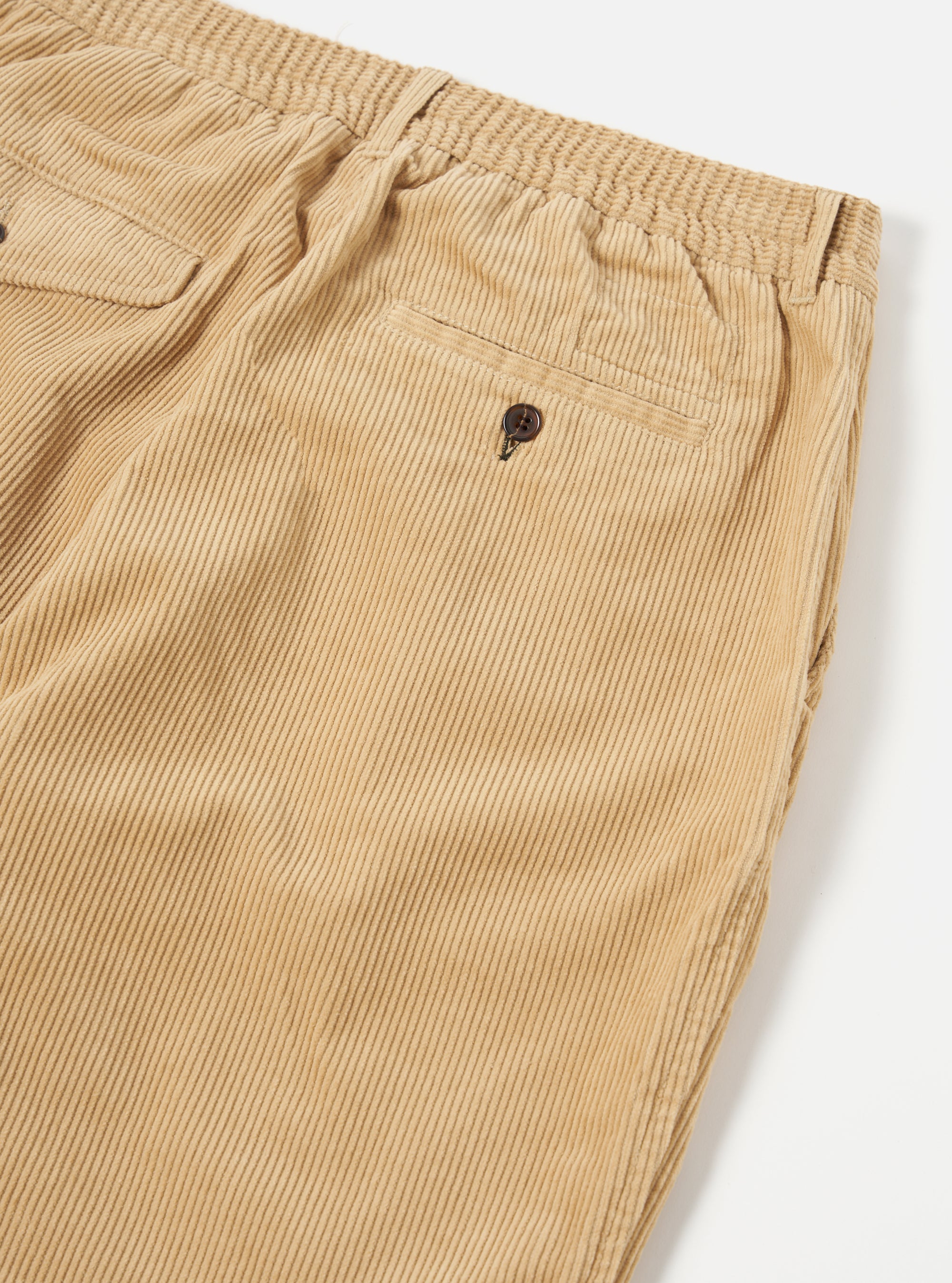 Universal Works Pleated Track Pant in Fawn Cord