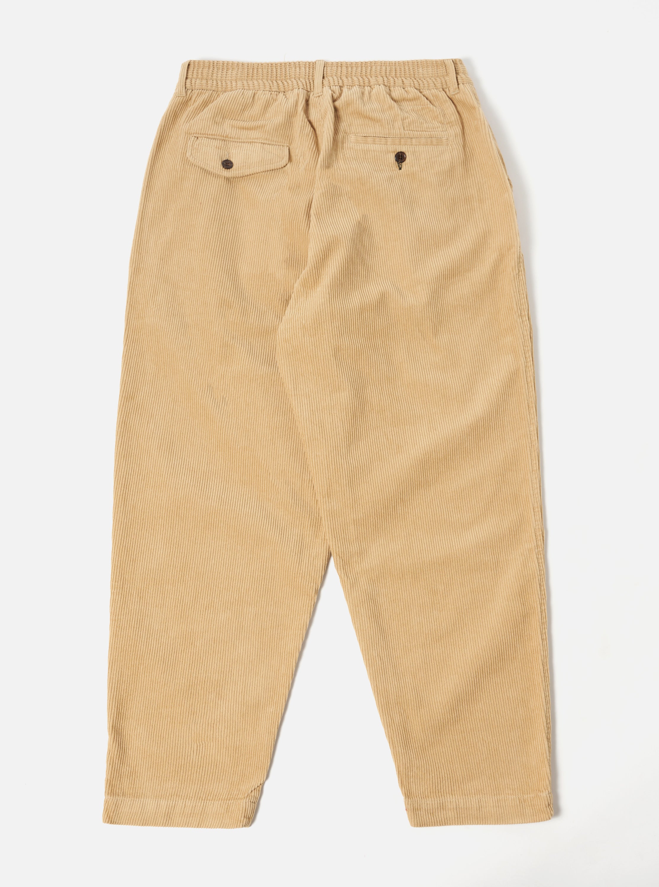 Universal Works Pleated Track Pant in Fawn Cord