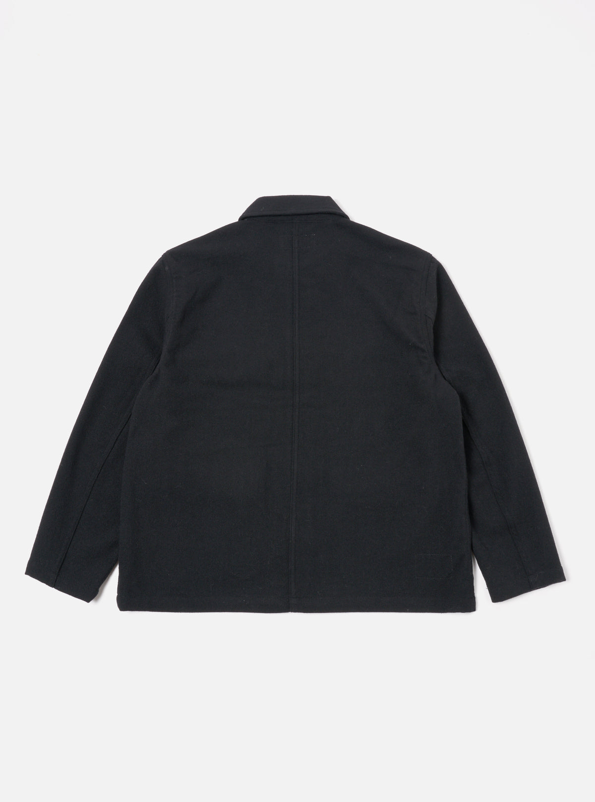 Universal Works Utility Jacket in Black Recycled Soft Wool