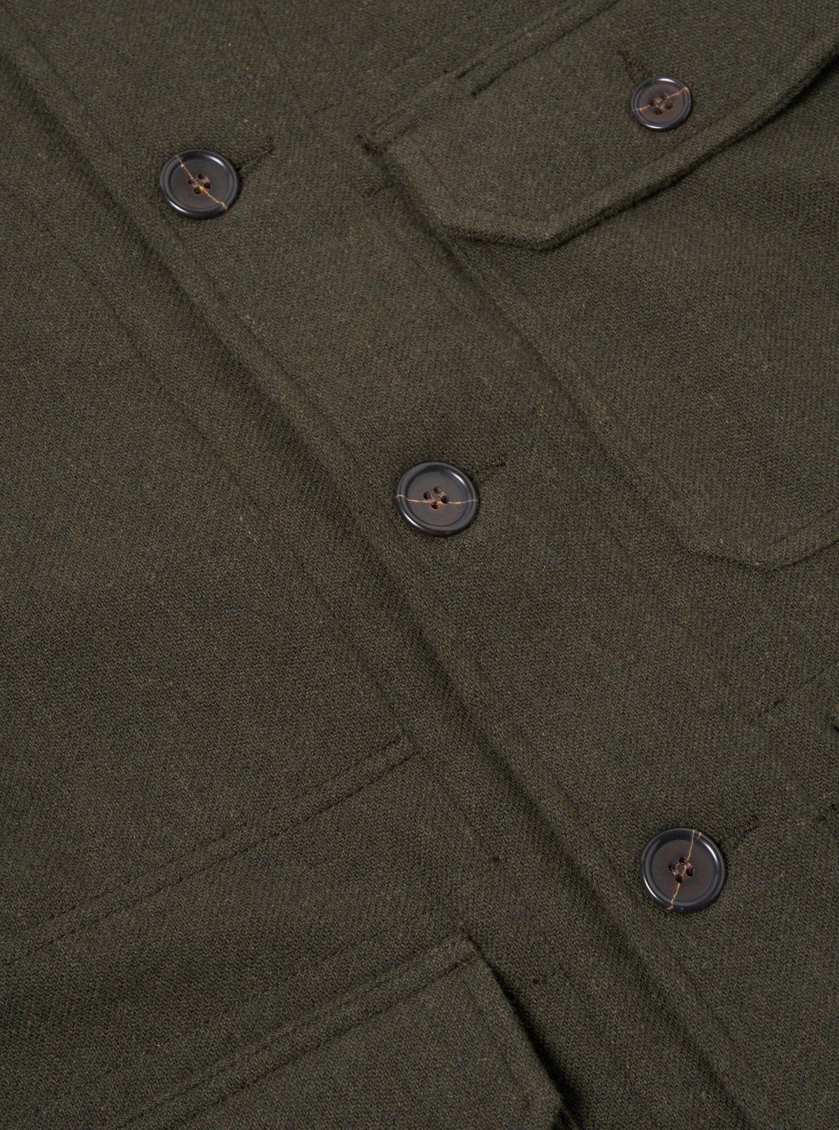 Universal Works Utility Jacket in Olive Recycled Soft Wool