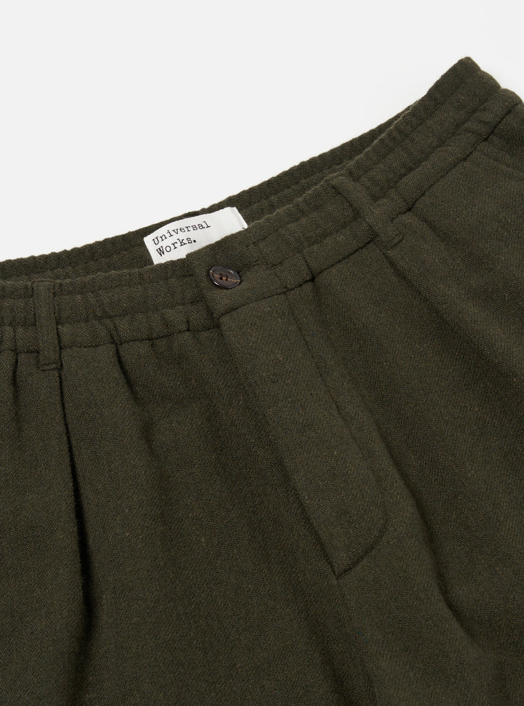 Universal Works Oxford Pant in Olive Recycled Soft Wool