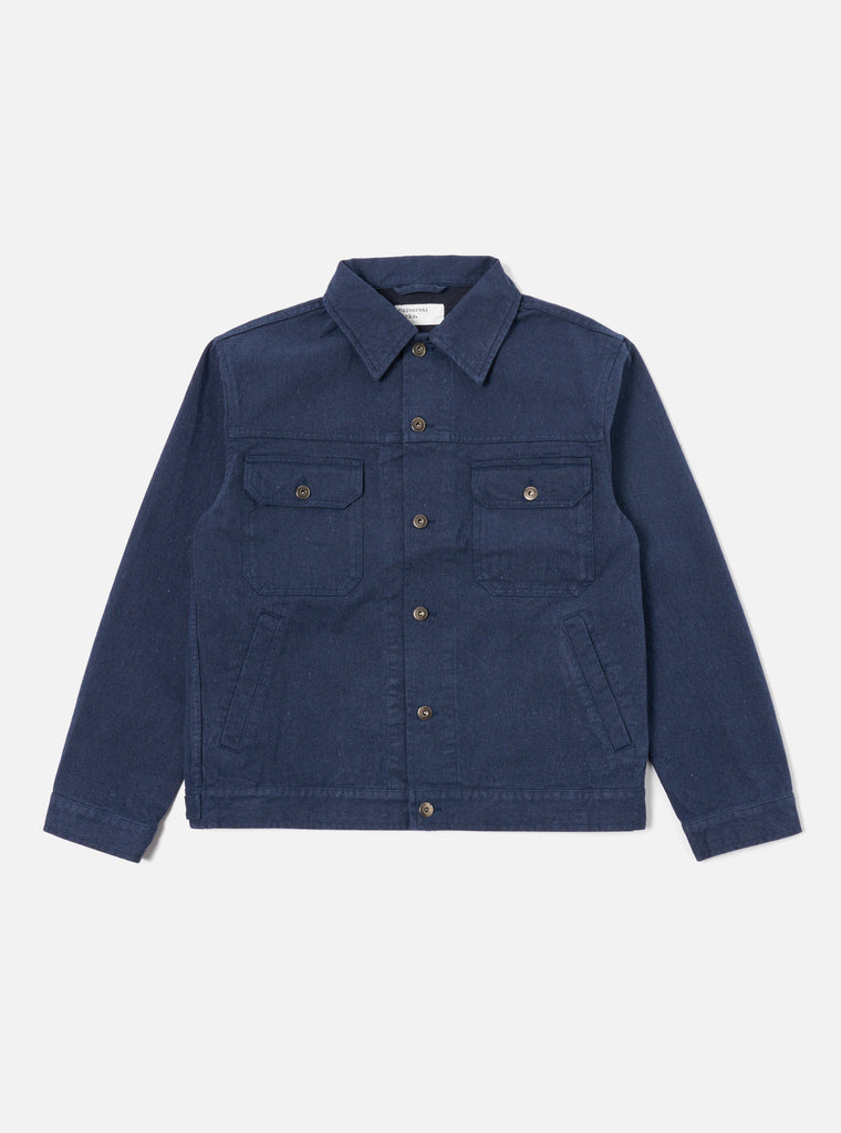 Universal Works Trucker Jacket in Indigo Recycled Denim