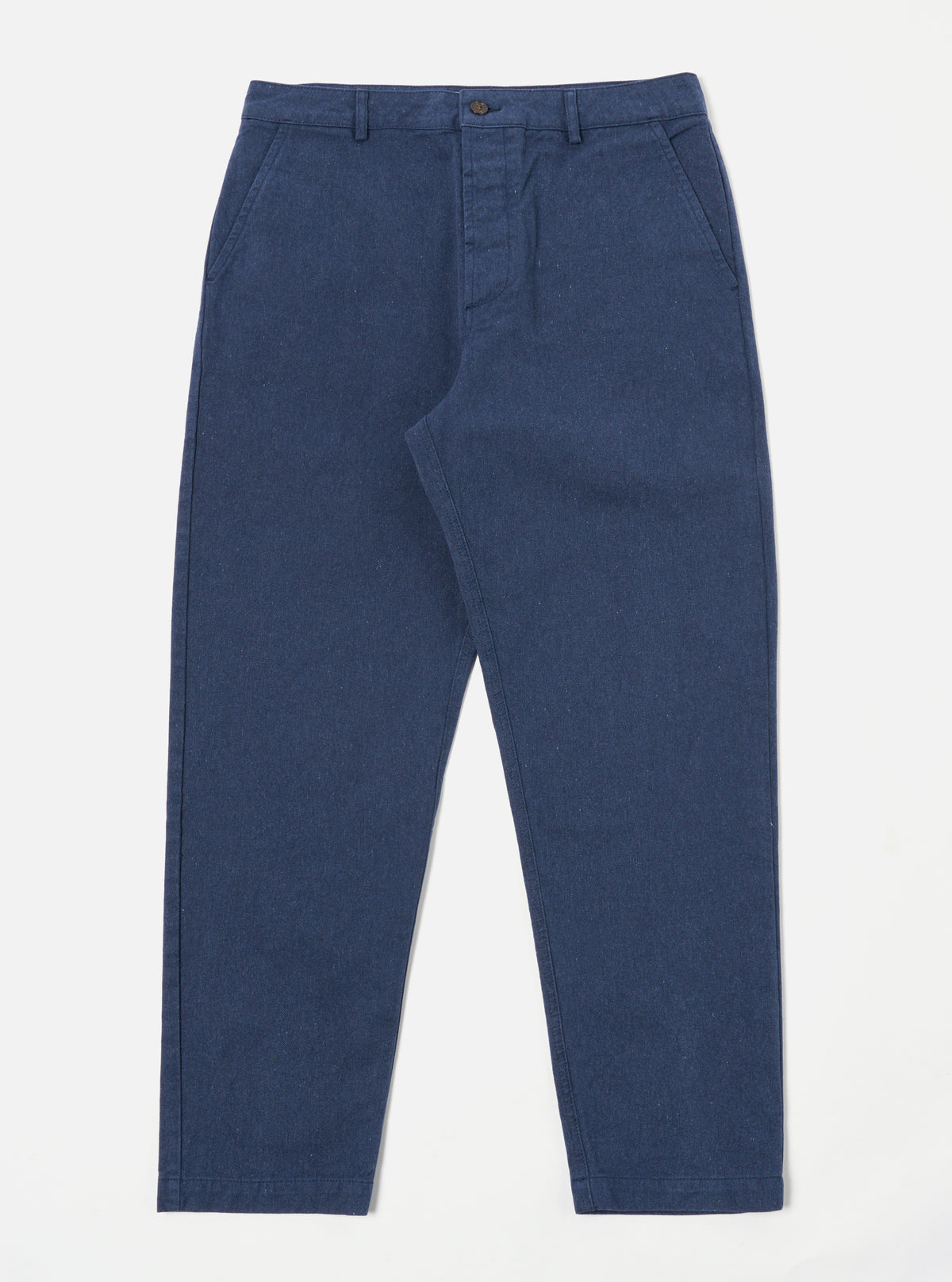 Universal Works Military Chino in Indigo Recycled Denim