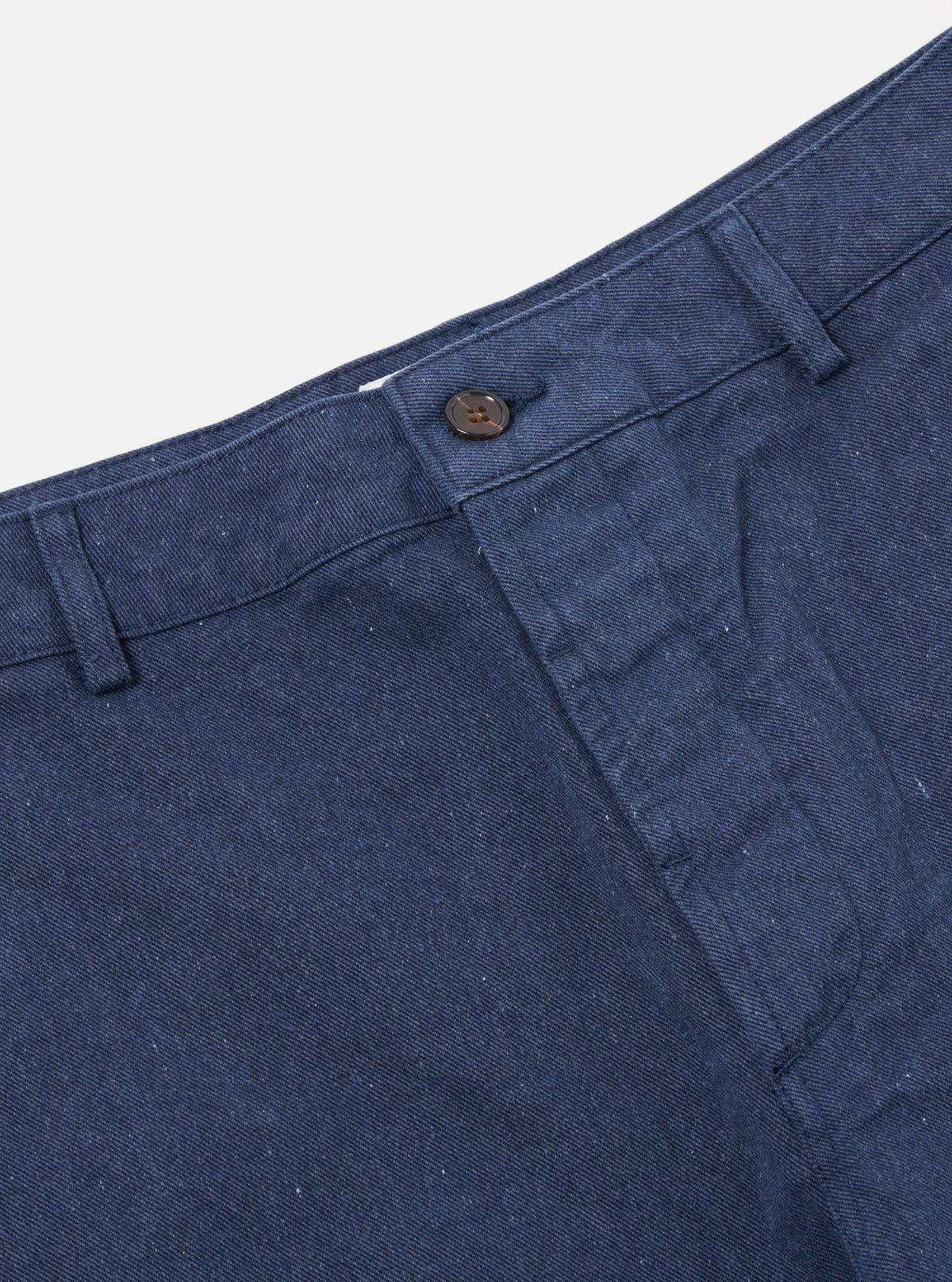 Universal Works Military Chino in Indigo Recycled Denim