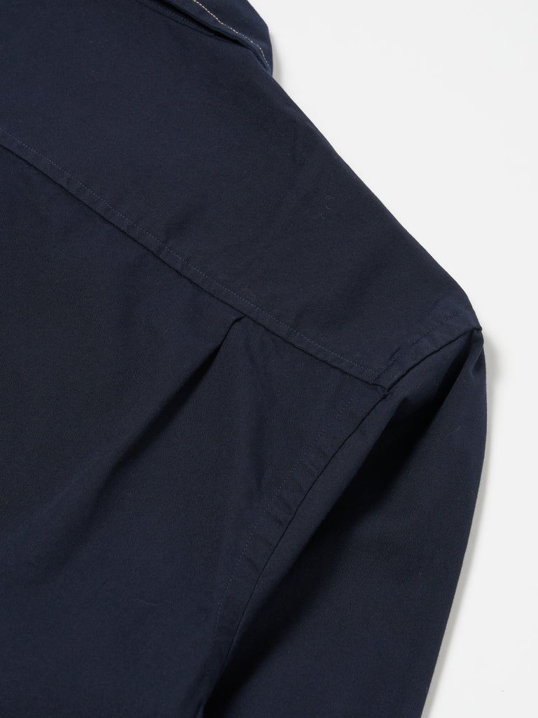 Universal Works L/S Utility Shirt in Navy Military Shirting