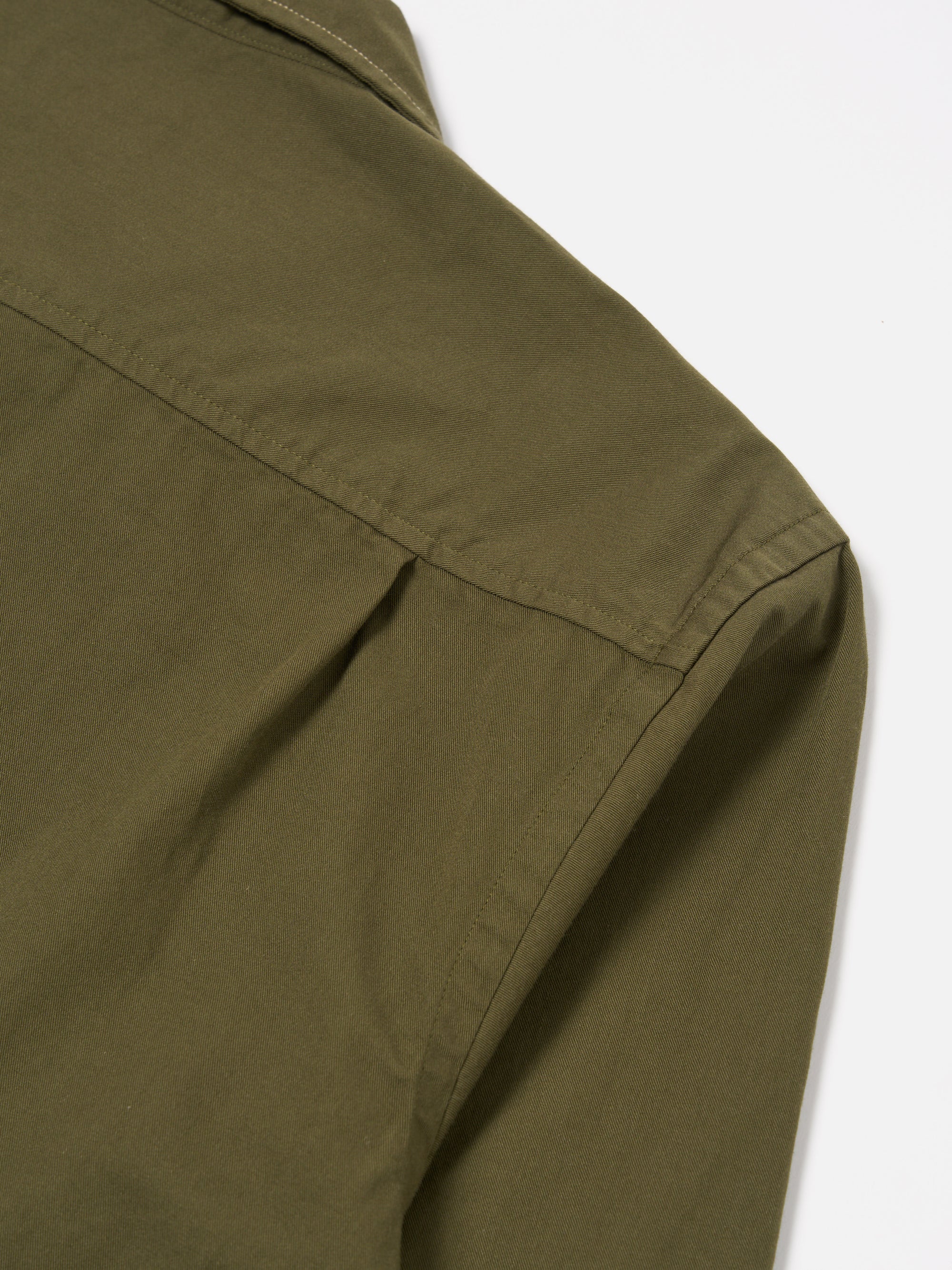 Universal Works L/S Utility Shirt in Olive Military Shirting