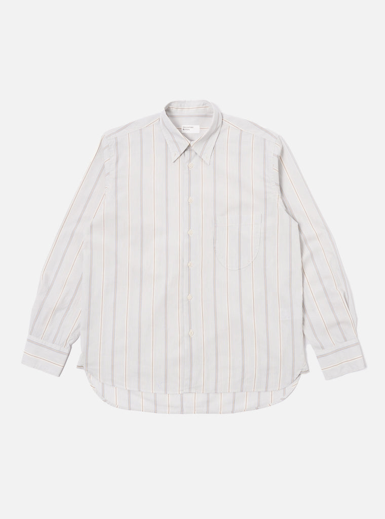 Universal Works Lazy Day Shirt in Ecru Sydney Stripe