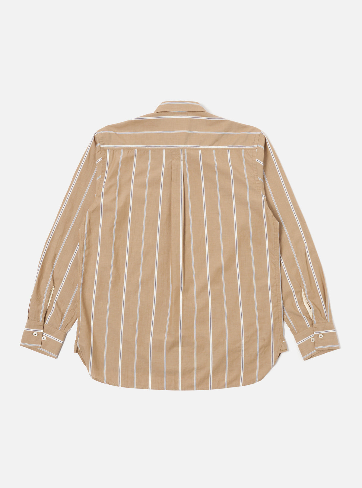 Universal Works Lazy Day Shirt in Sand Sydney Stripe