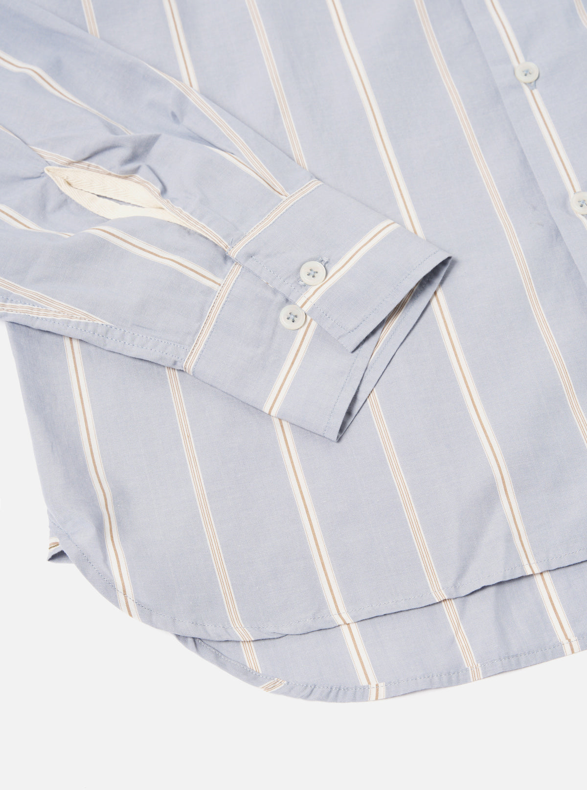 Universal Works Lazy Day Shirt in Blue Sydney Stripe