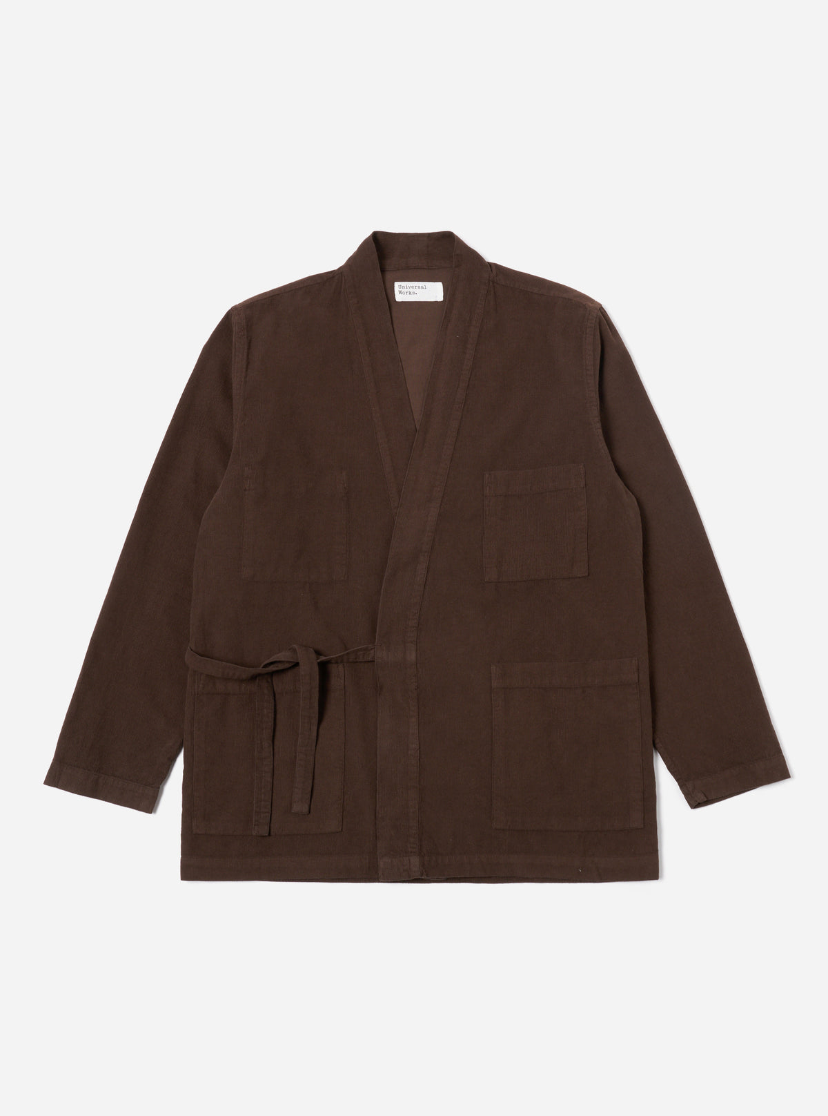 Universal Works Kyoto Work Jacket in Brown Fine Cord