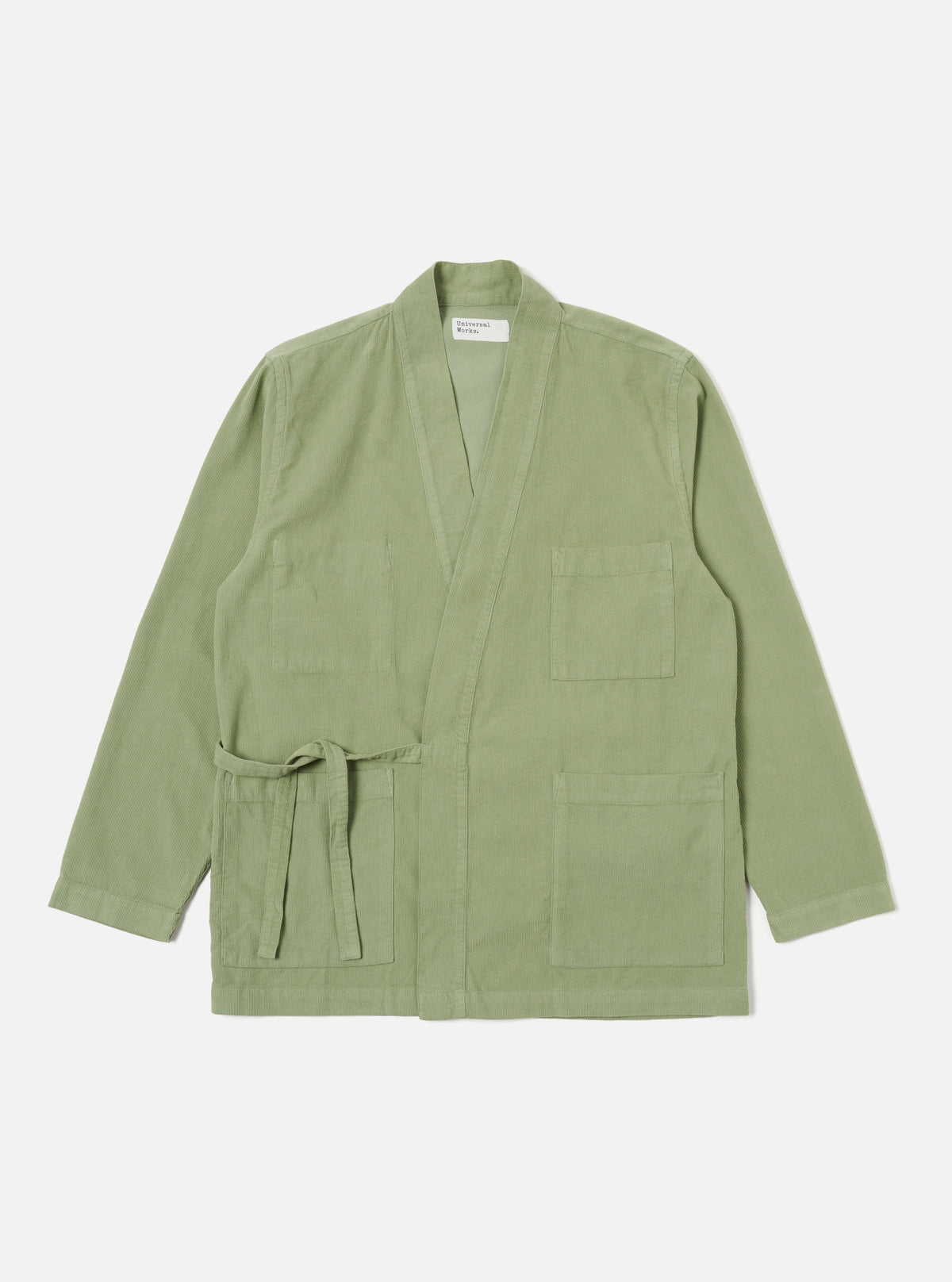 Universal Works Kyoto Work Jacket in Light Olive Fine Cord