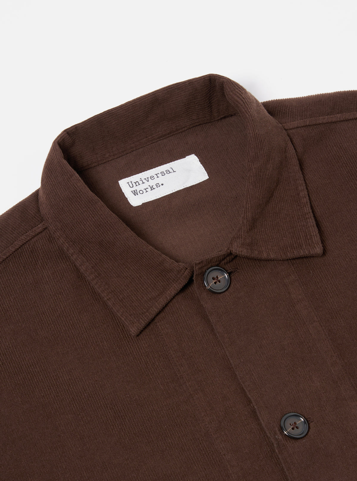 Universal Works Bakers Overshirt in Brown Fine Cord