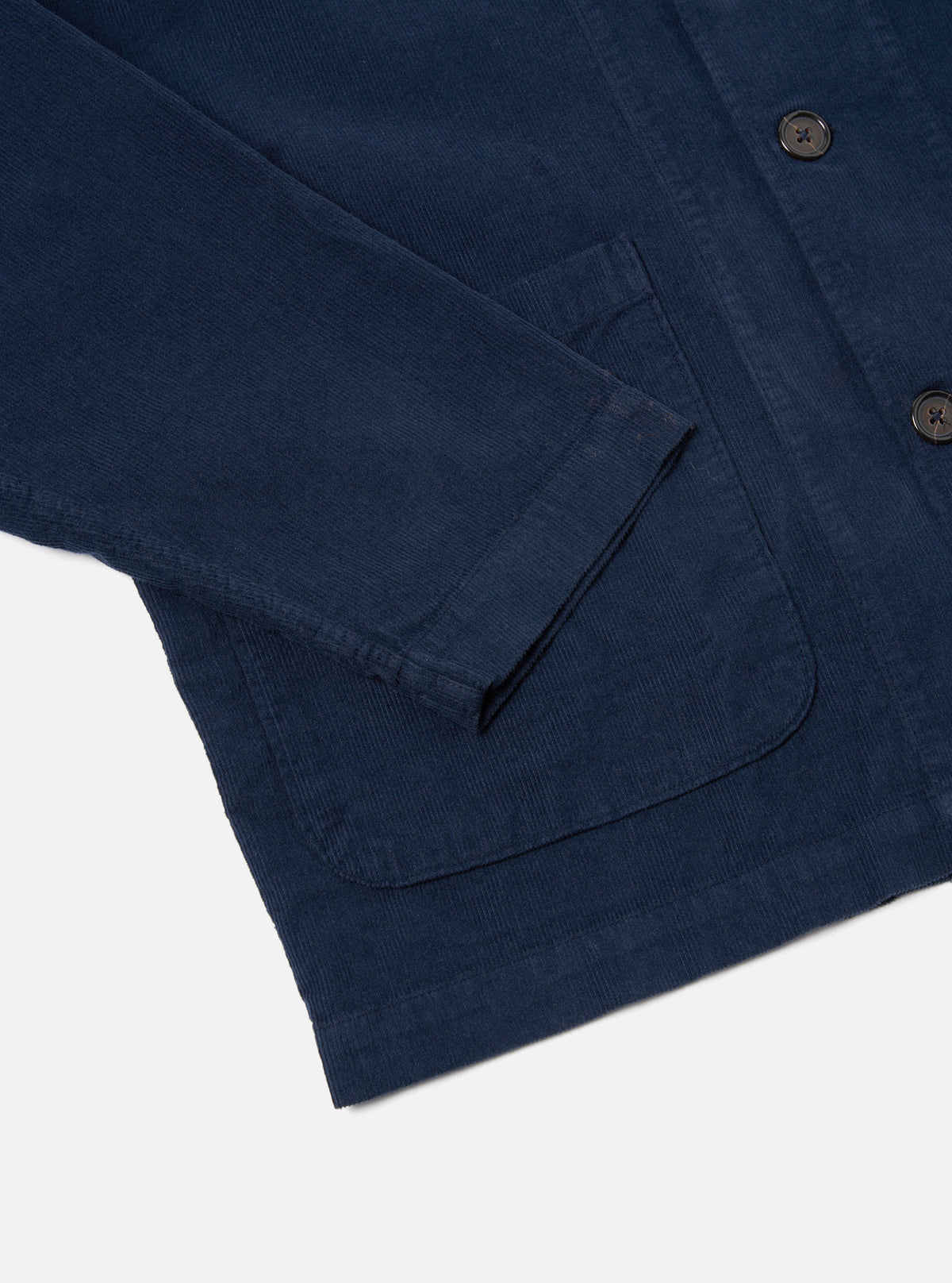 Universal Works Bakers Overshirt in Navy Fine Cord