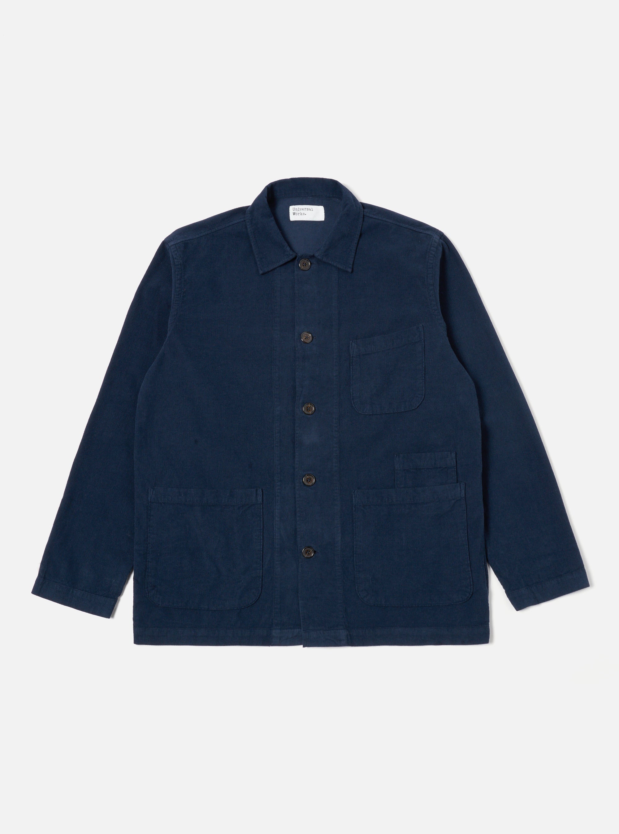 Universal Works Bakers Overshirt in Navy Fine Cord