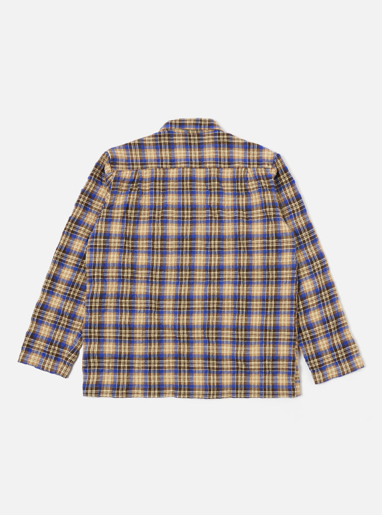 Universal Works Dockside Jacket in Blue/Sand Cowboy Check