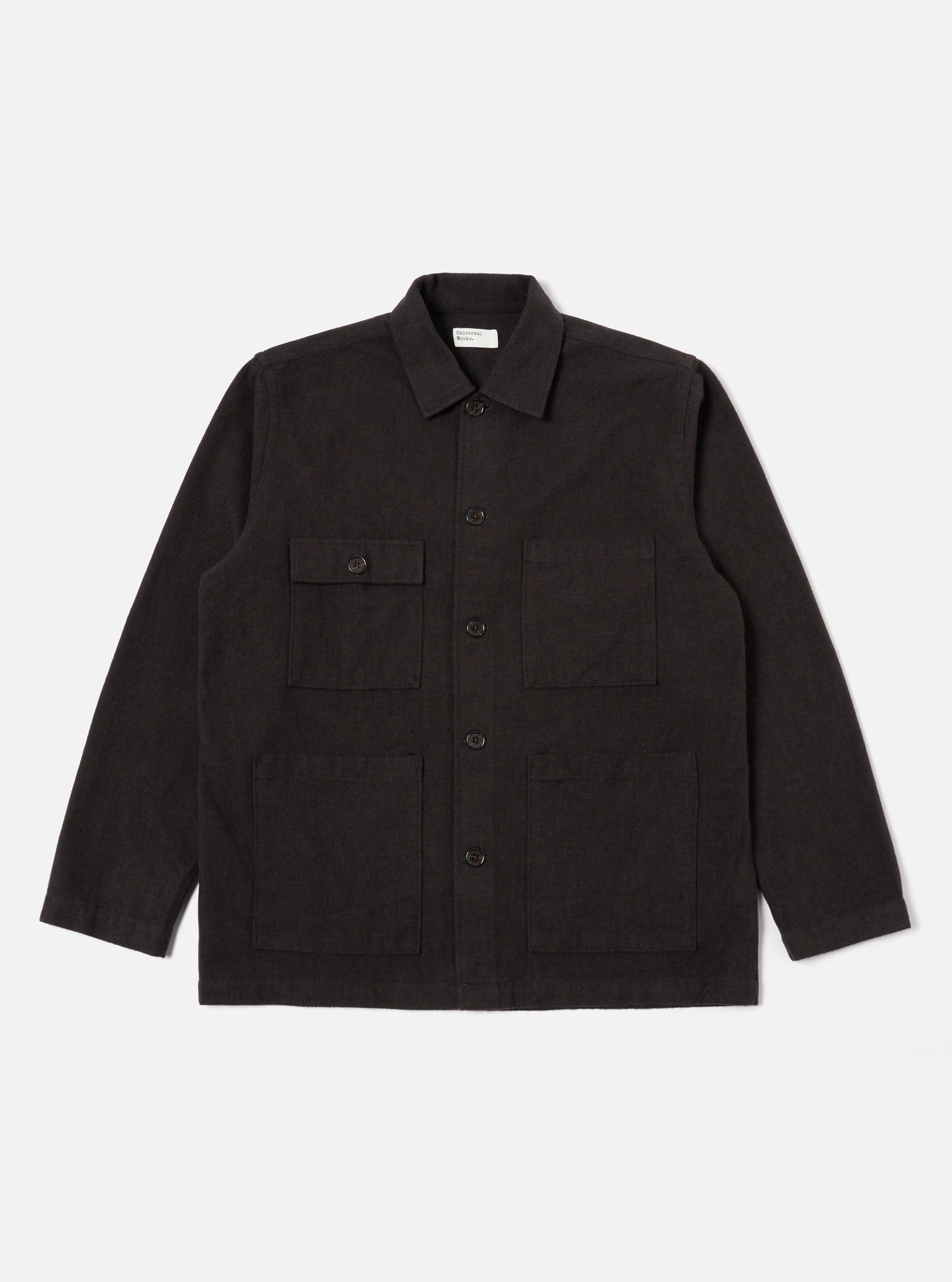 Universal Works Dockside Jacket in Brown Soft Flannel Cotton