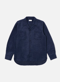 Universal Works Work Shirt in Navy Dam Marl