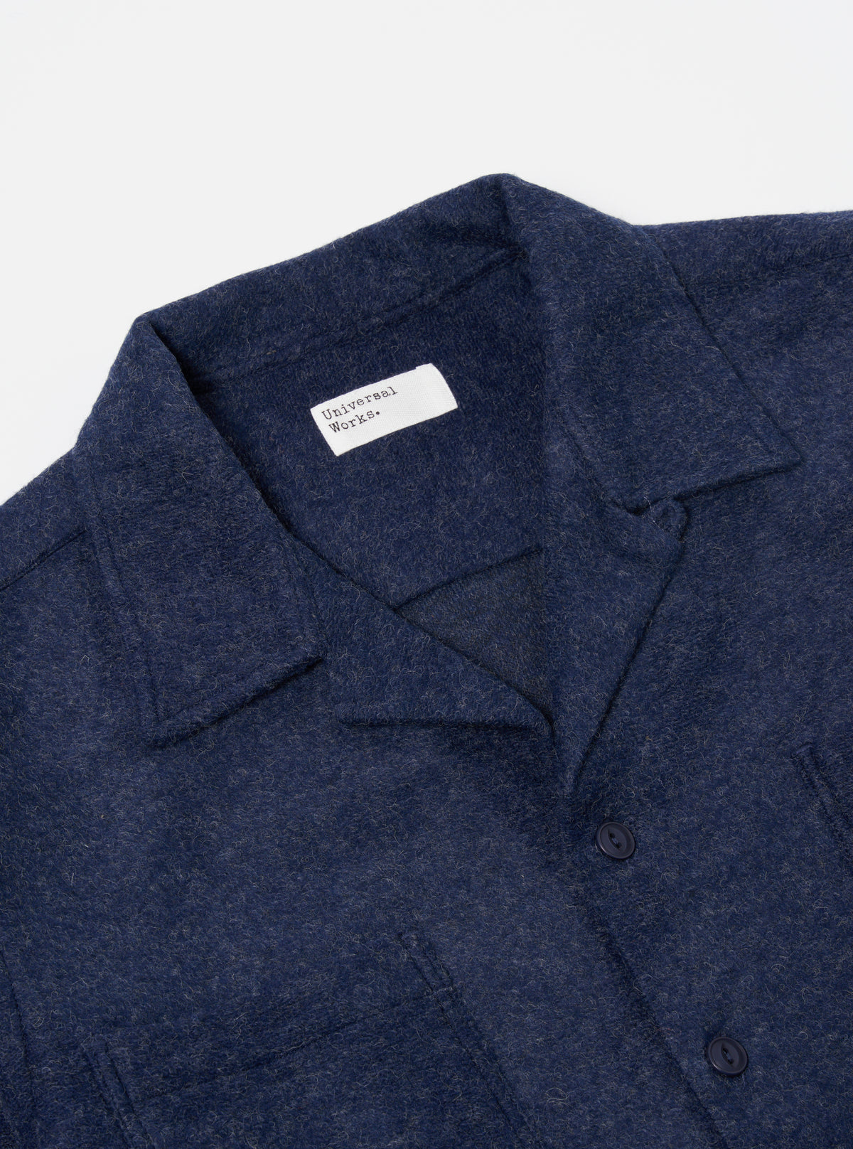 Universal Works Work Shirt in Navy Dam Marl