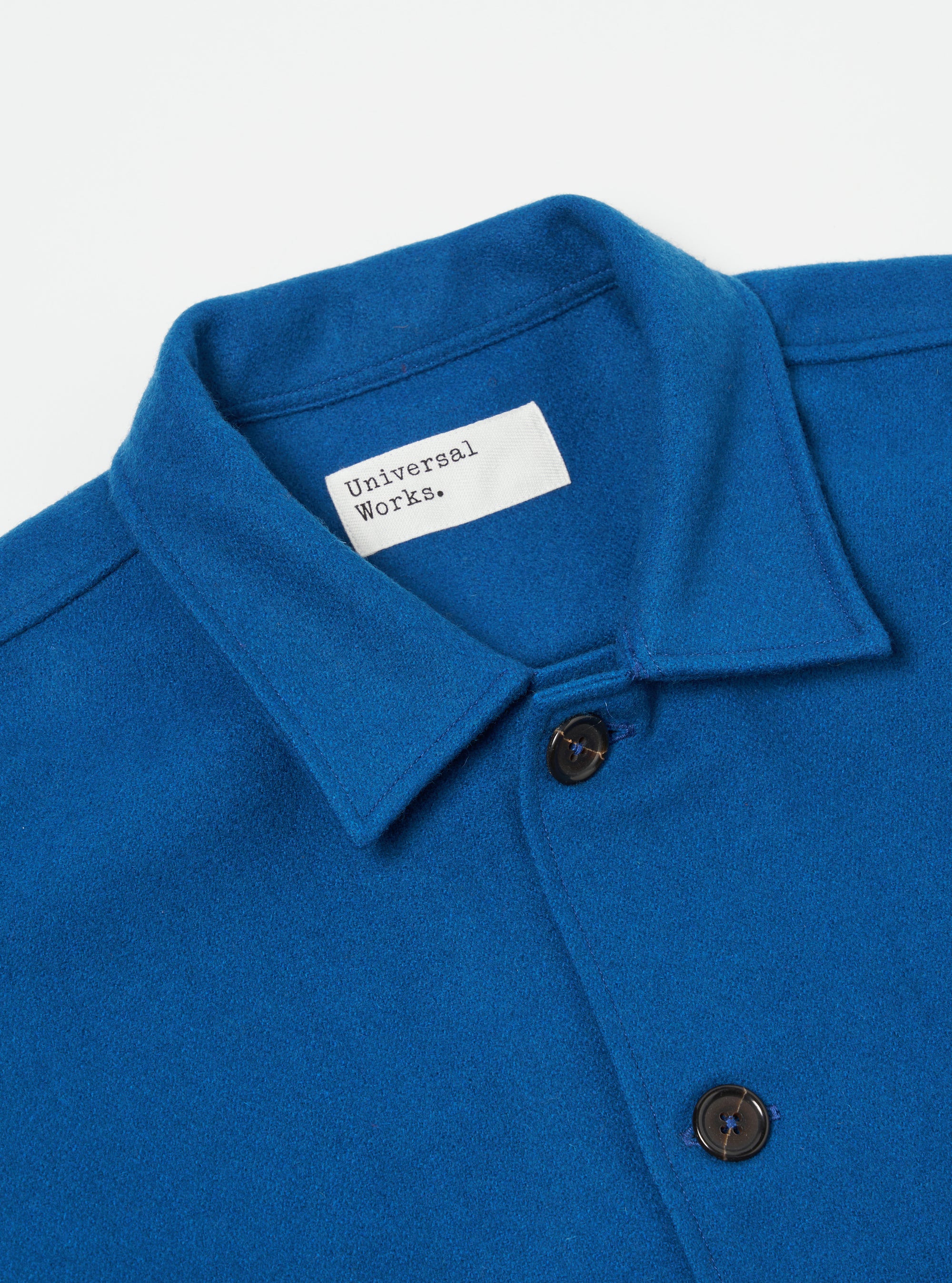 Universal Works Easy Jacket in Blue Melton