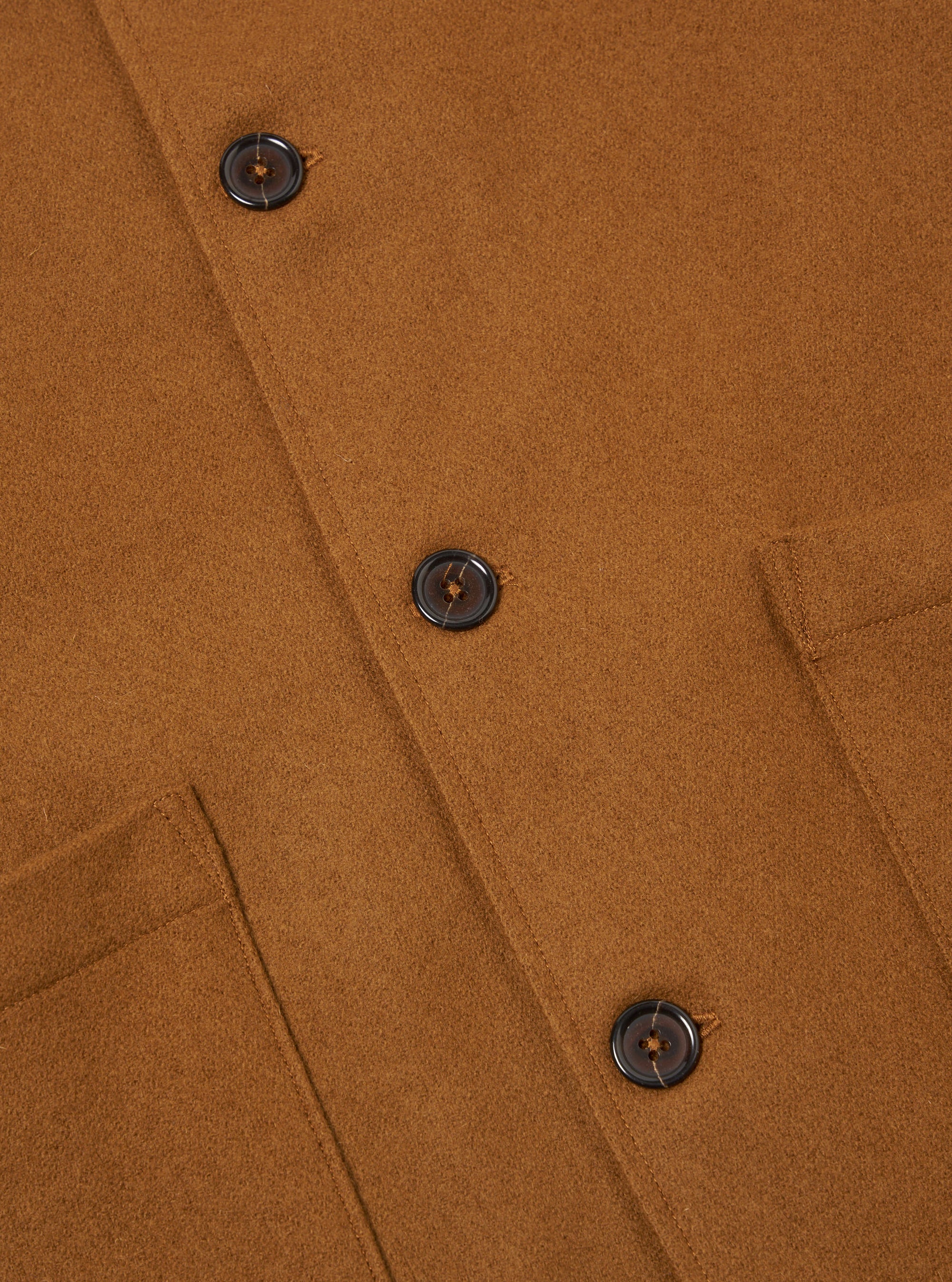 Universal Works Easy Jacket in Camel Melton