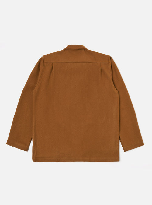 Universal Works Easy Jacket in Camel Melton