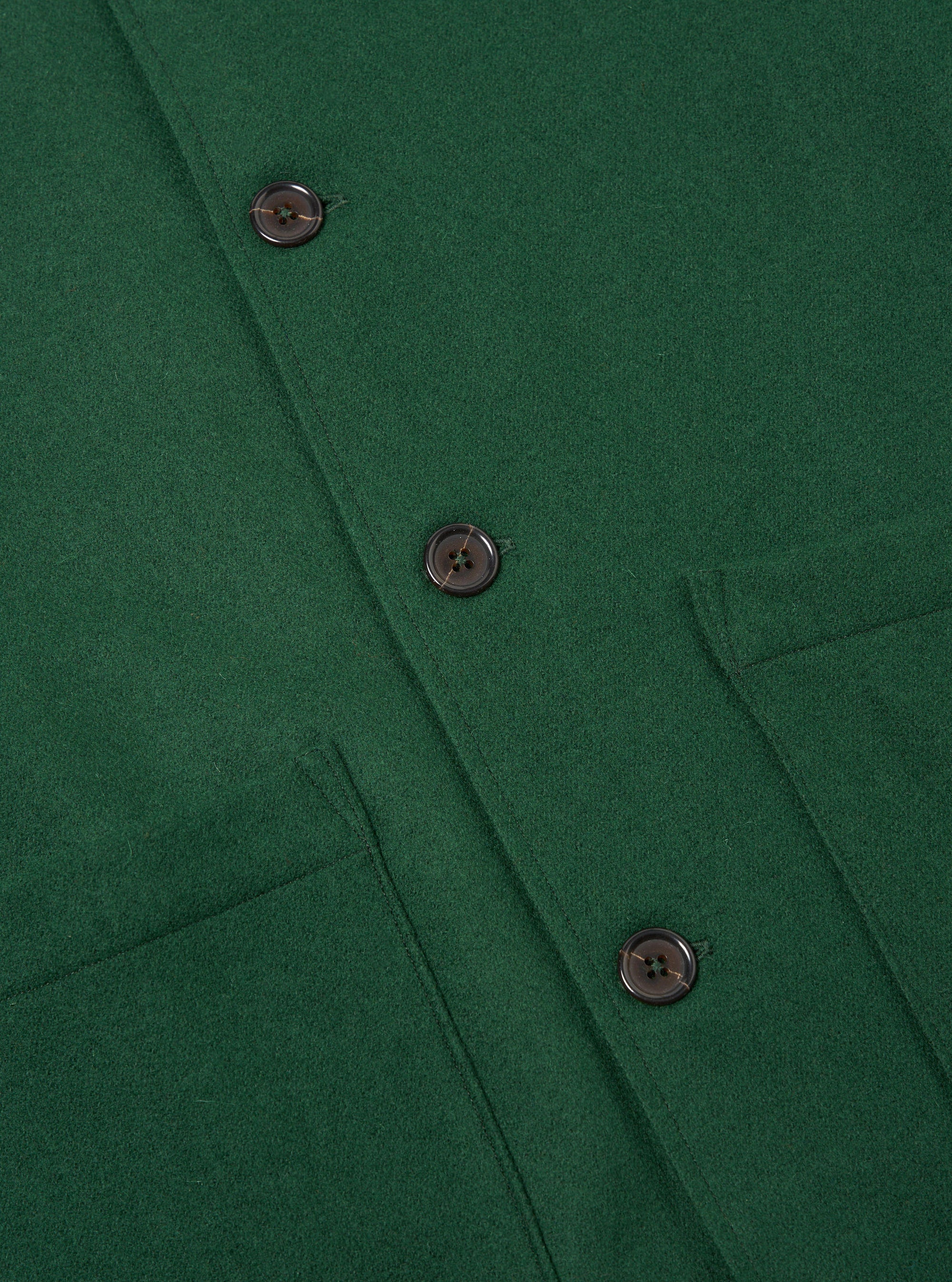 Universal Works Easy Jacket in Green Melton