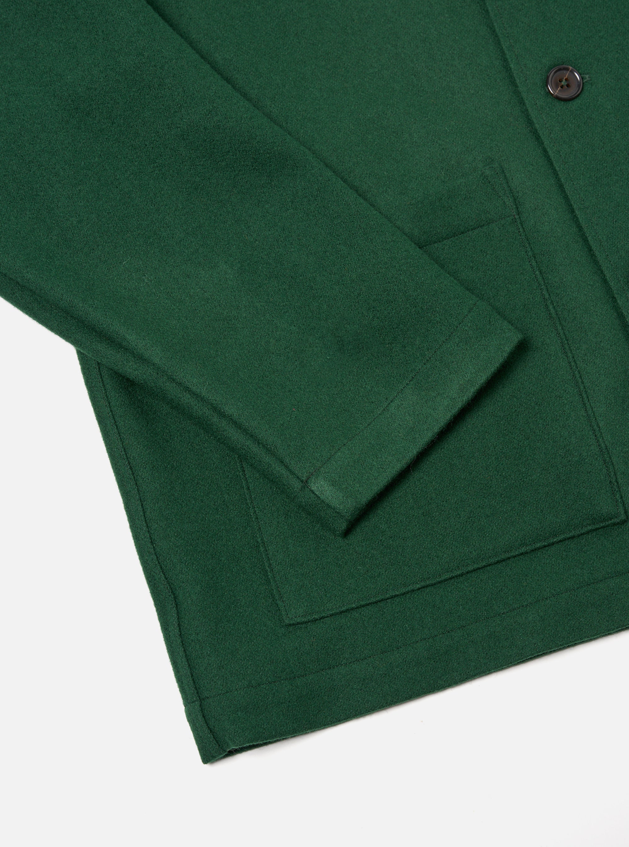 Universal Works Easy Jacket in Green Melton