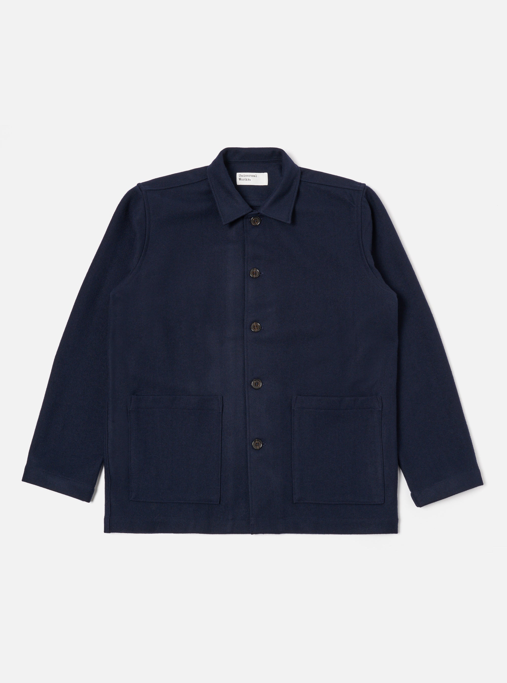 Universal Works Easy Jacket in Navy Melton