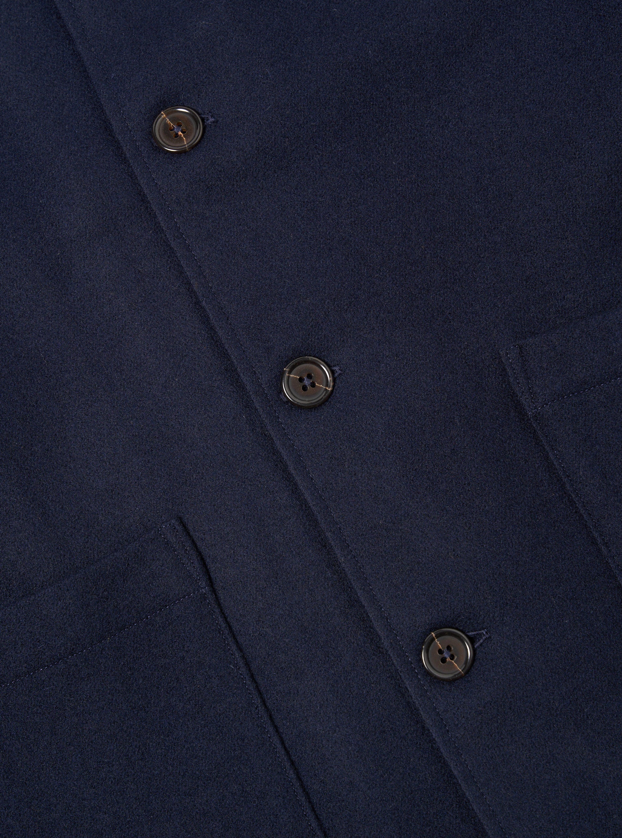 Universal Works Easy Jacket in Navy Melton