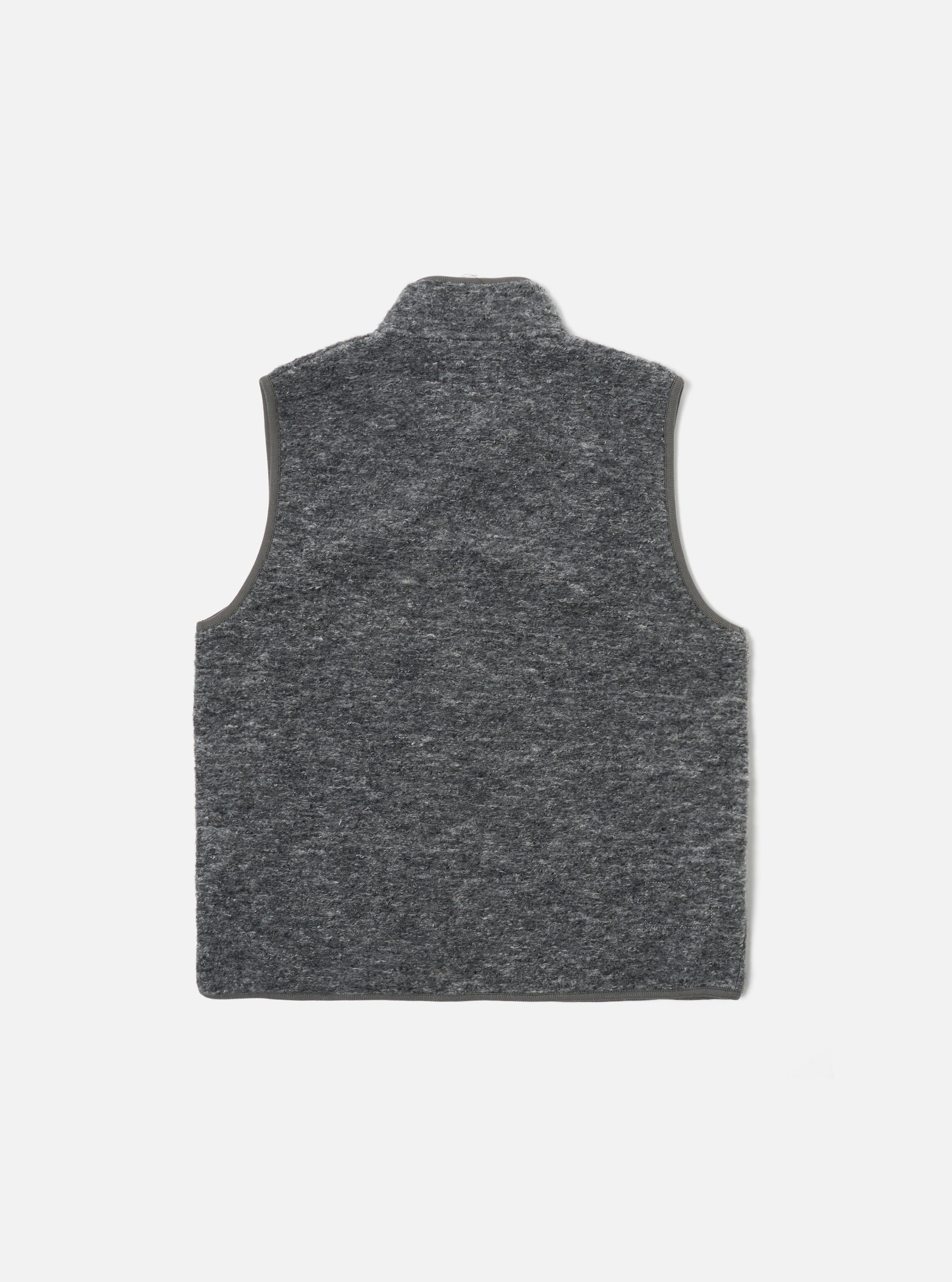 Universal Works Climbing Gilet in Grey Teddy Fleece