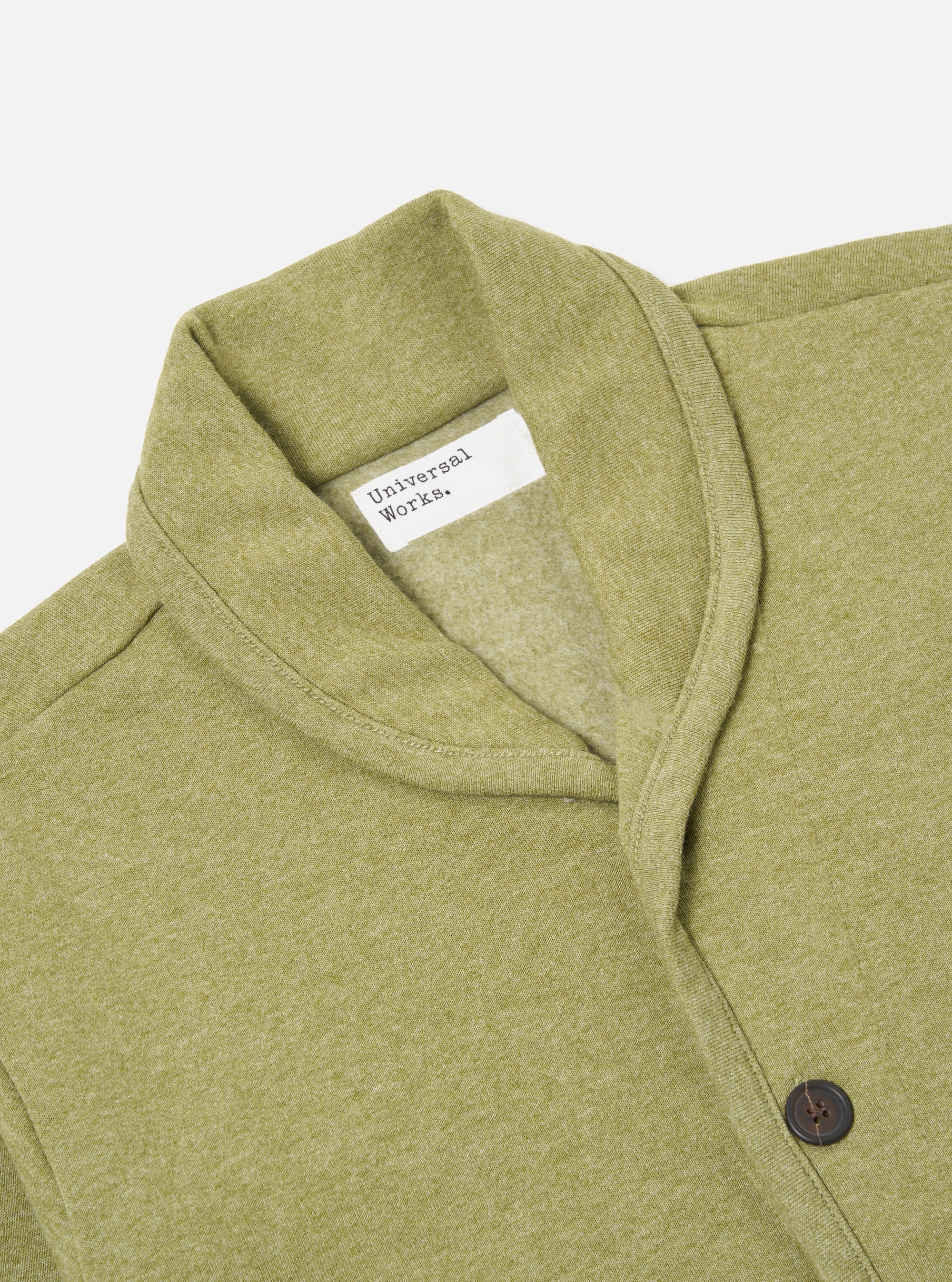 Universal Works Lancaster Jacket in Green Recycled Cotton Blend Jersey