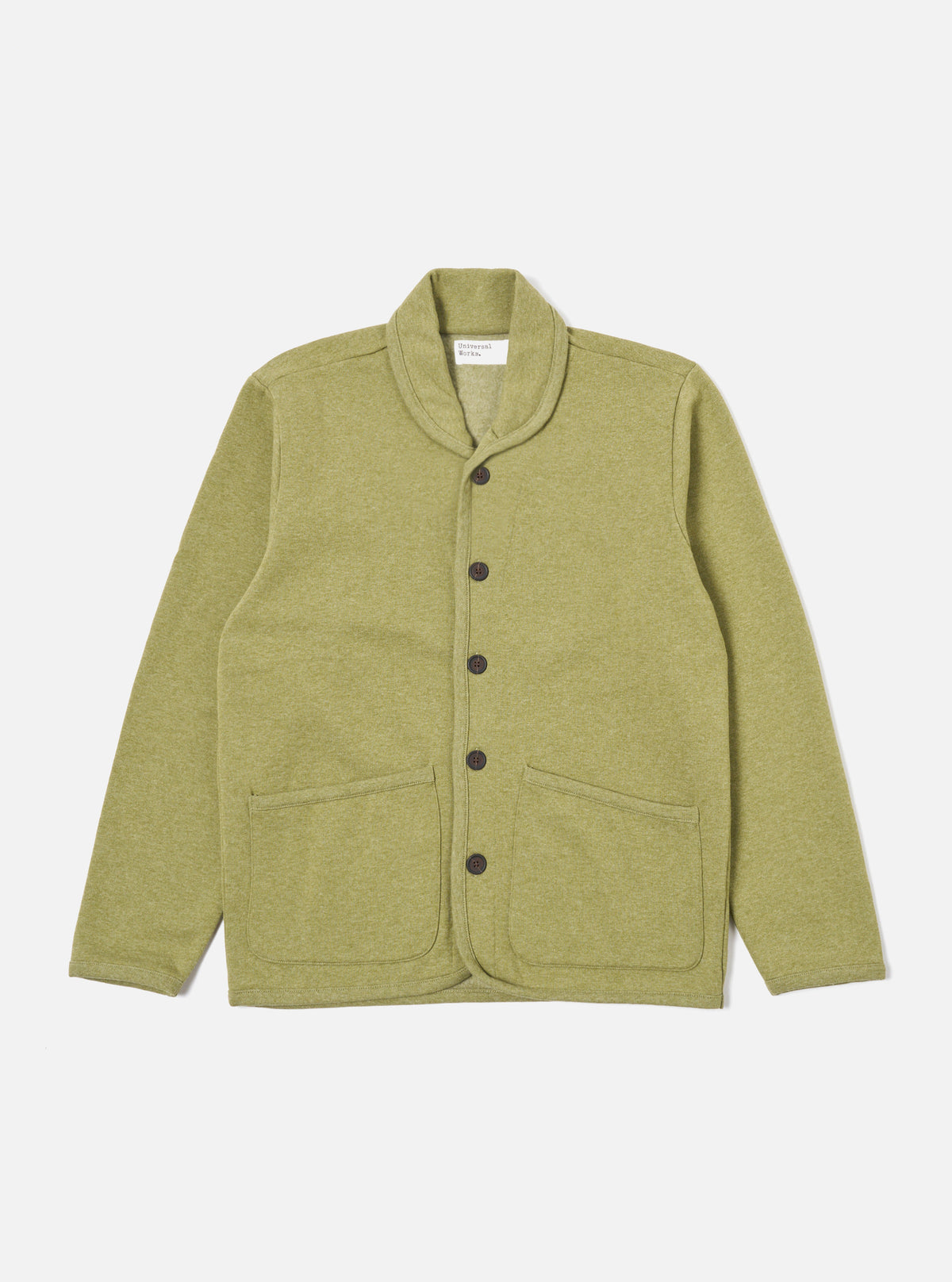 Universal Works Lancaster Jacket in Green Recycled Cotton Blend Jersey