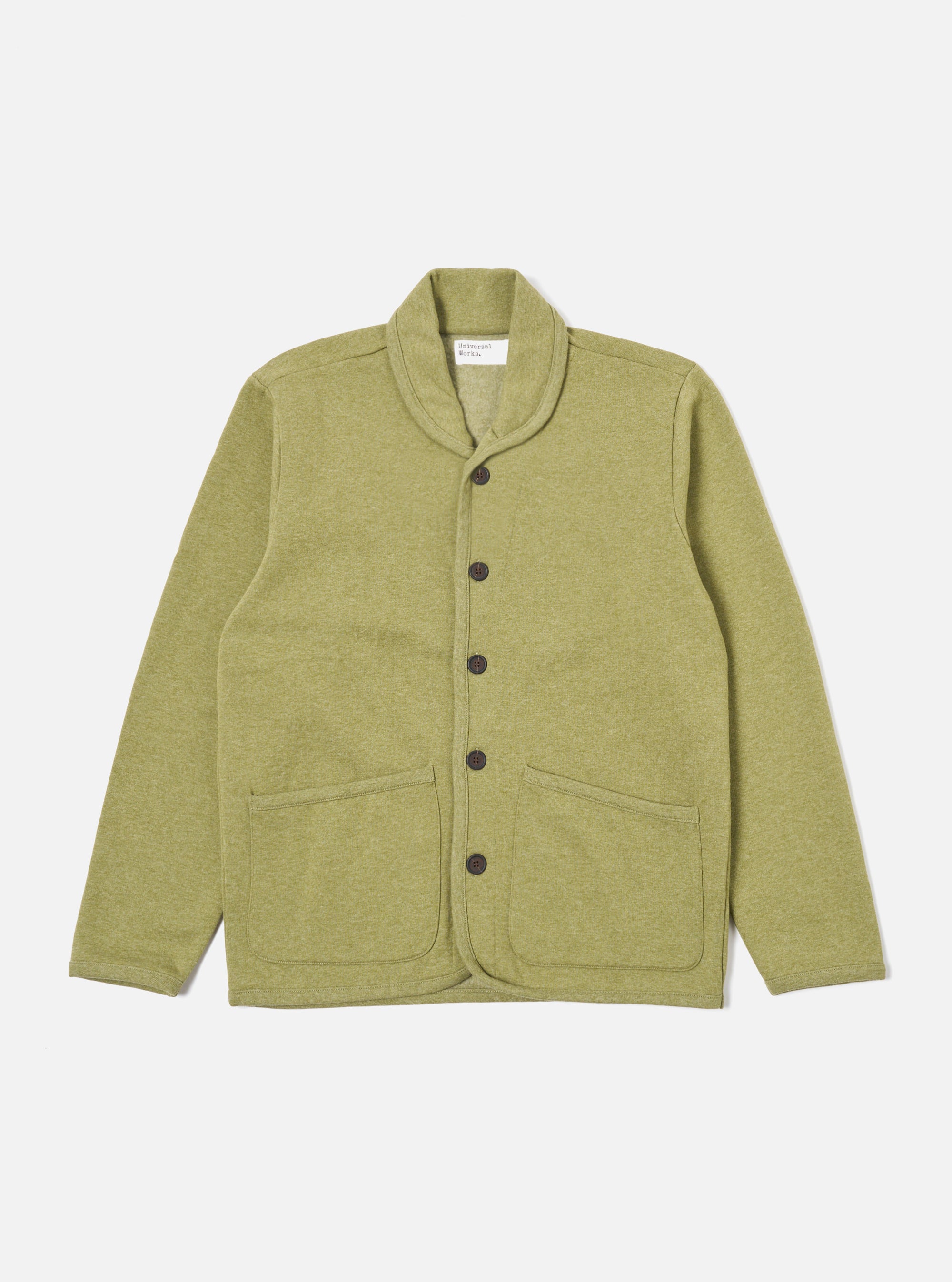 Universal Works Lancaster Jacket in Green Recycled Cotton Blend Jersey