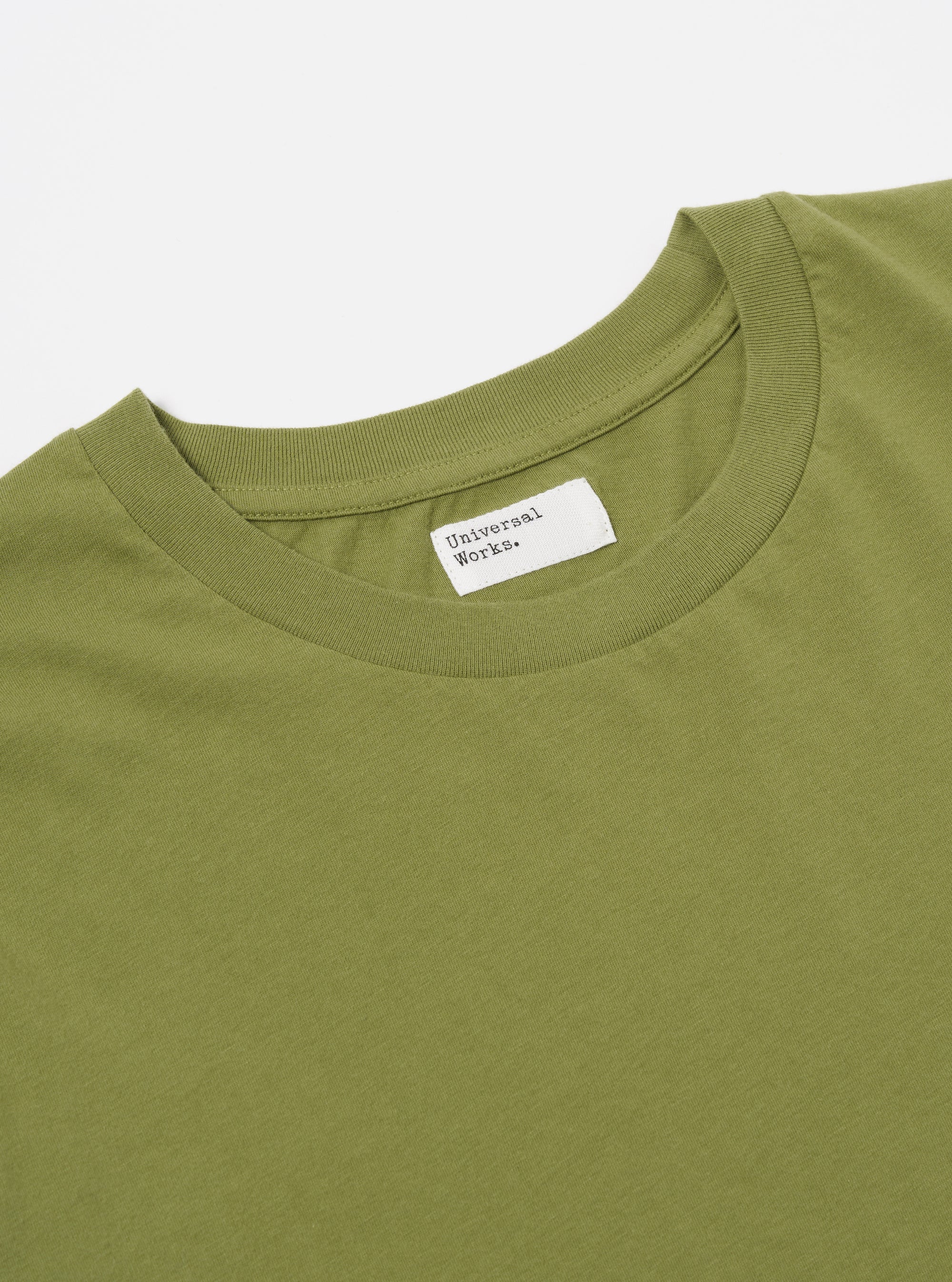 Universal Works L/S Tee in Olive Organic Jersey