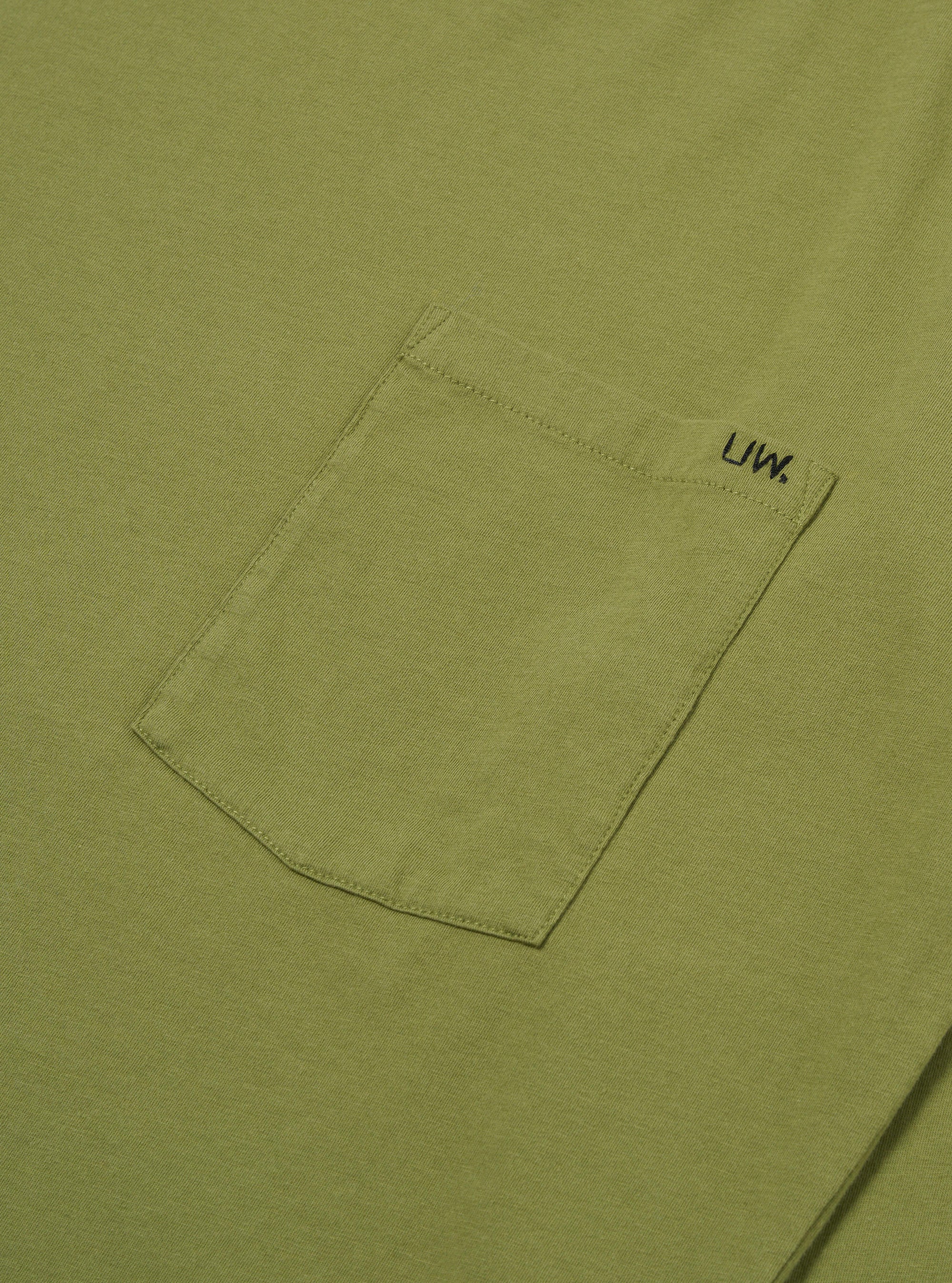 Universal Works L/S Tee in Olive Organic Jersey