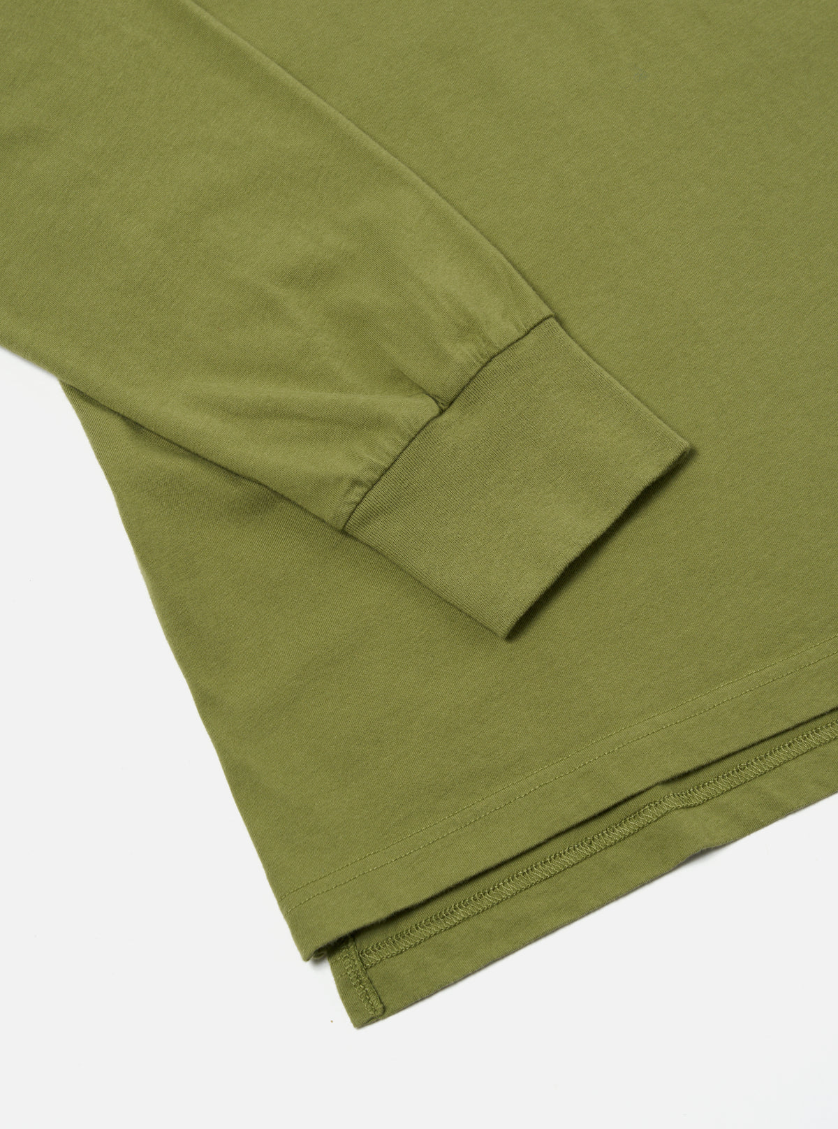 Universal Works L/S Tee in Olive Organic Jersey