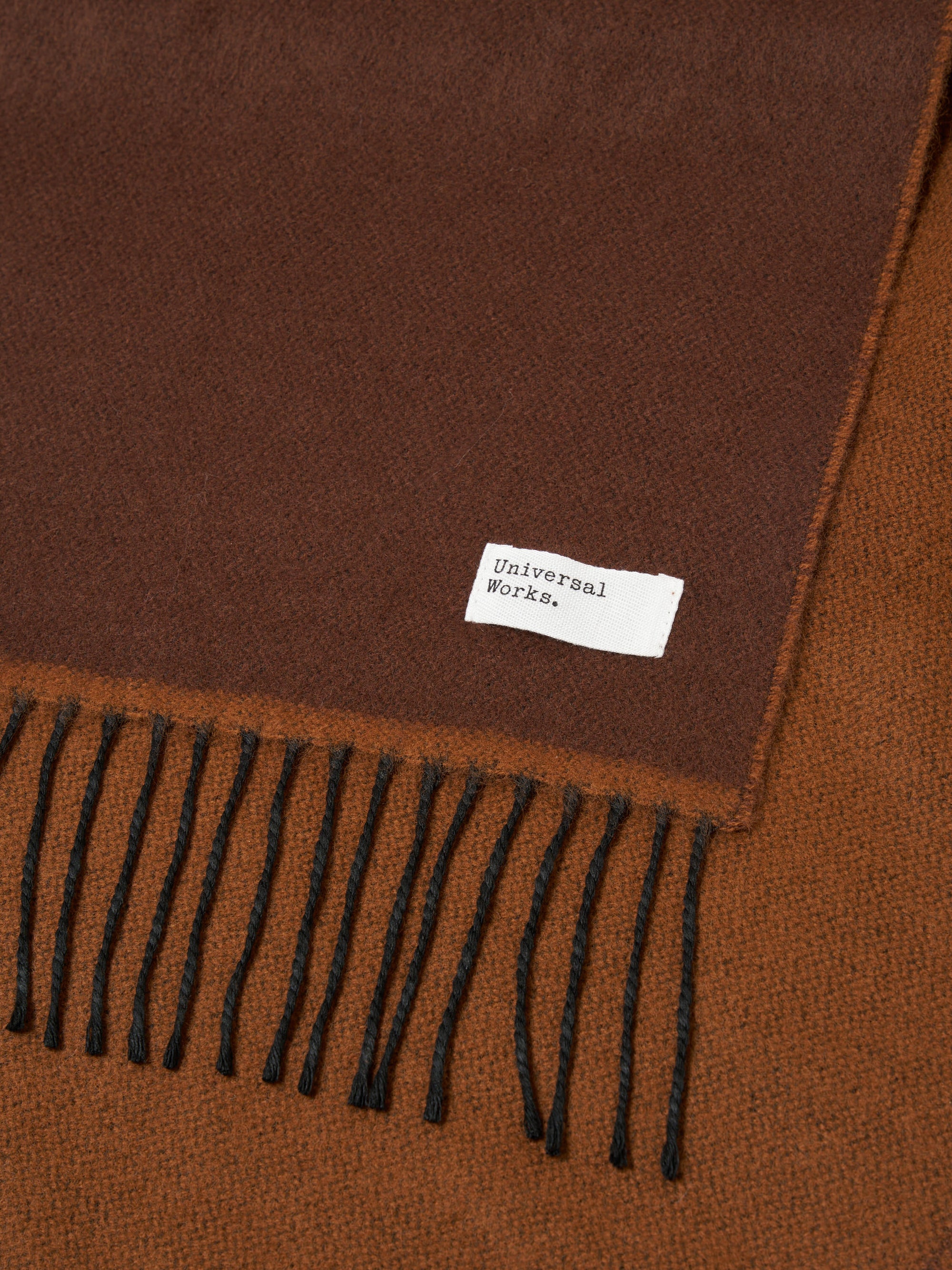 Universal Works Scarf in Brown Double Sided