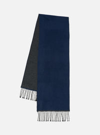 Universal Works Scarf in Navy/Charcoal Double Sided