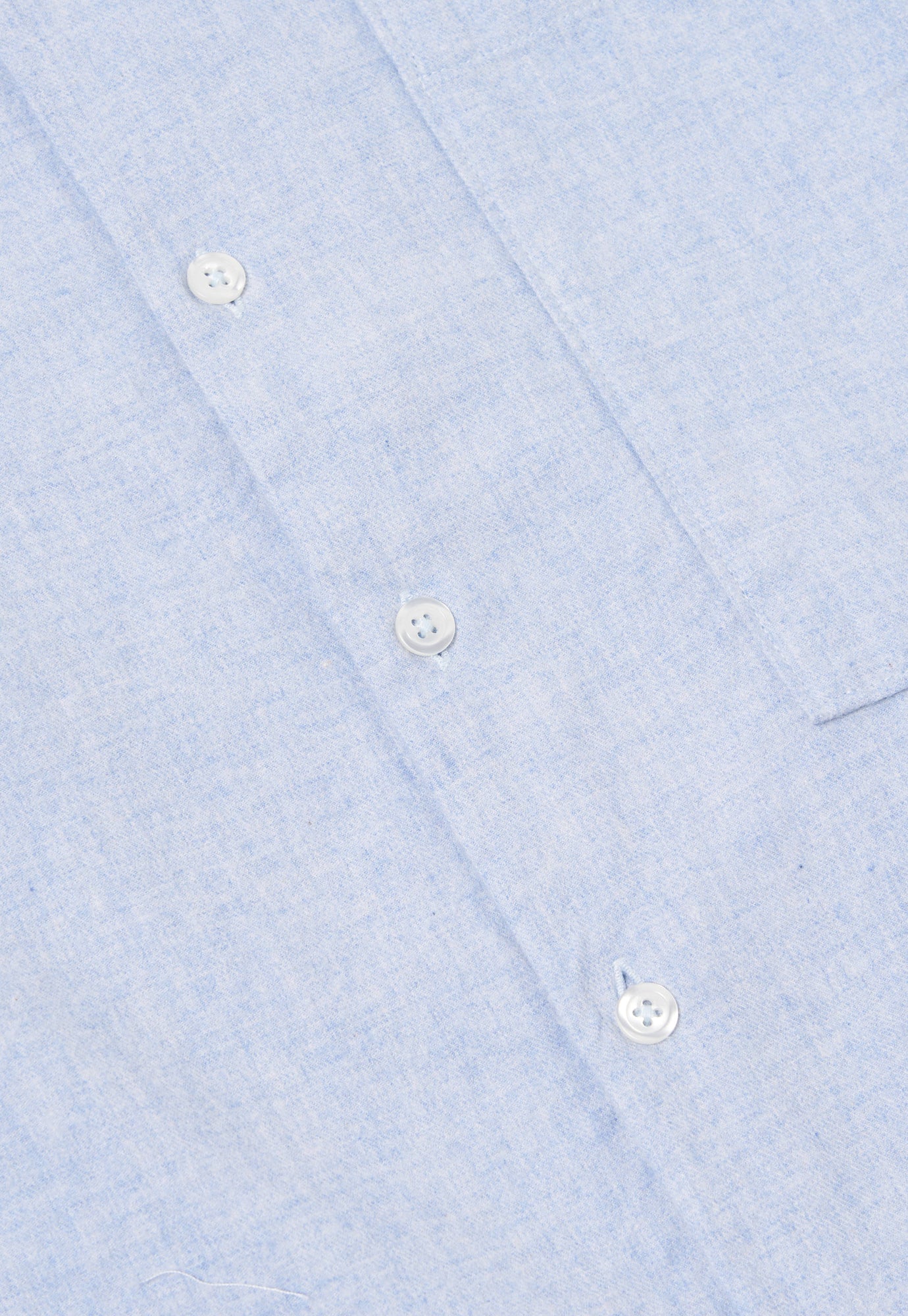 Universal Works Square Pocket Shirt in Blue Brushed Flannel