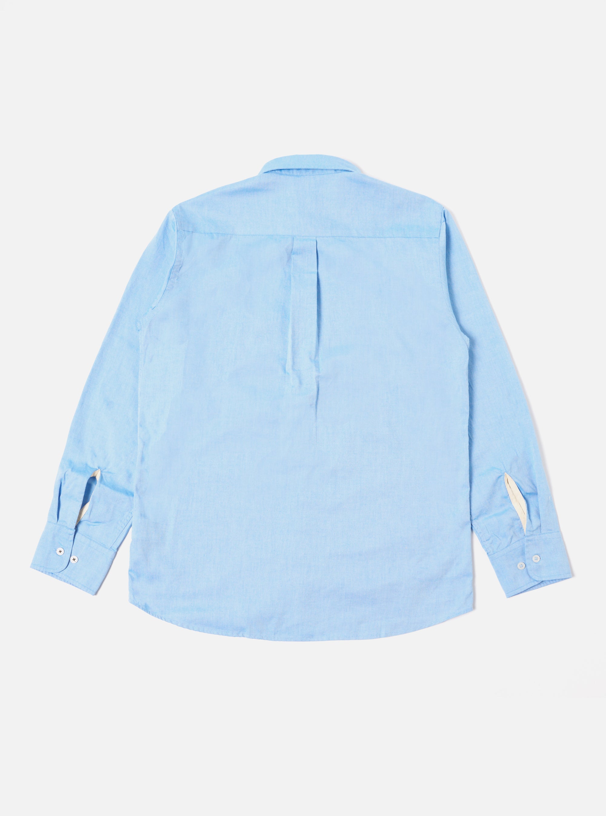 Universal Works Daybrook Shirt in Blue Organic Oxford