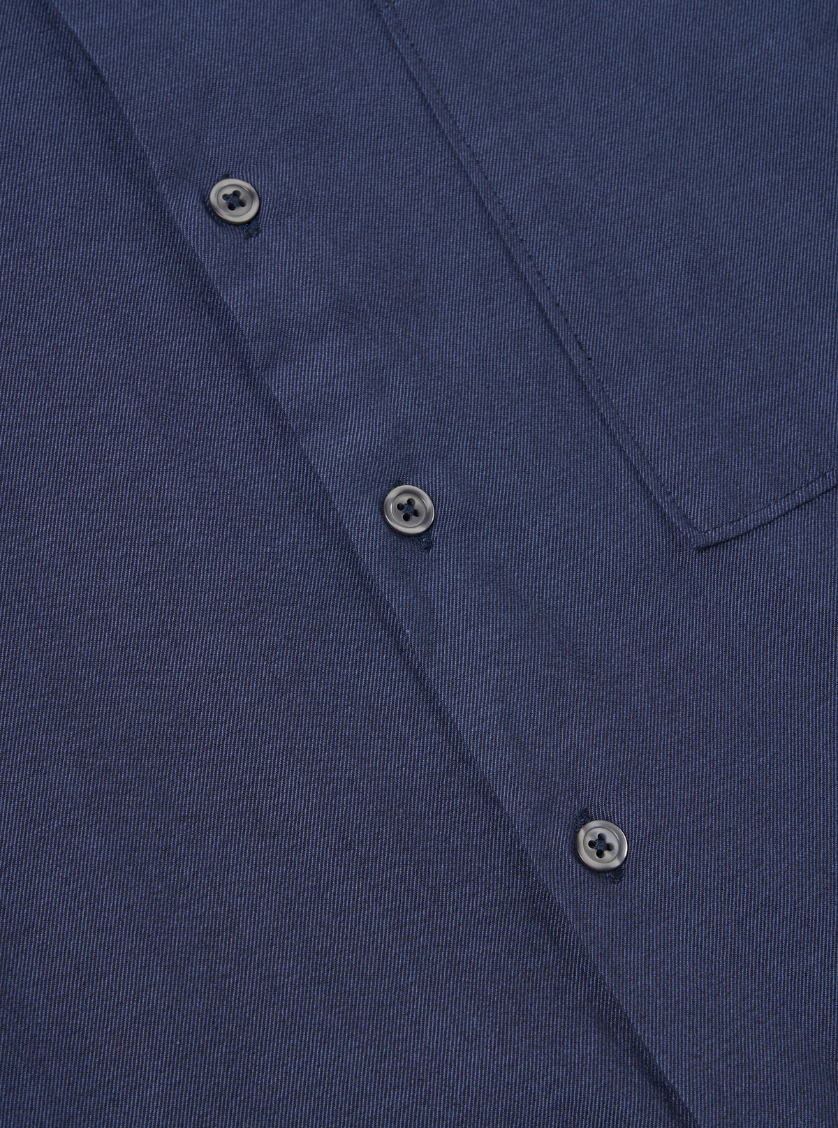 Universal Works Square Pocket Shirt in Navy SG Brushed Twill