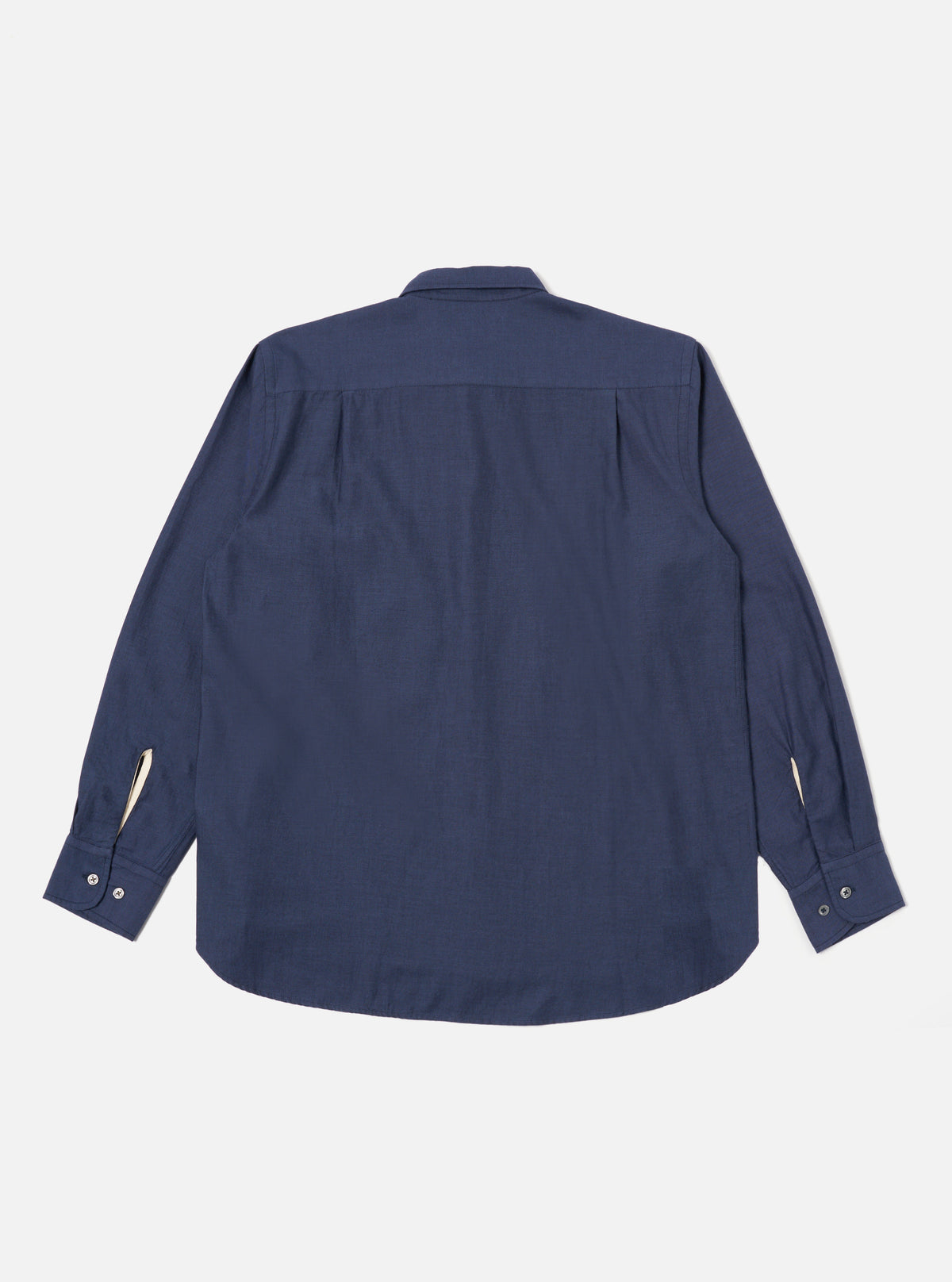 Universal Works Square Pocket Shirt in Navy SG Brushed Twill