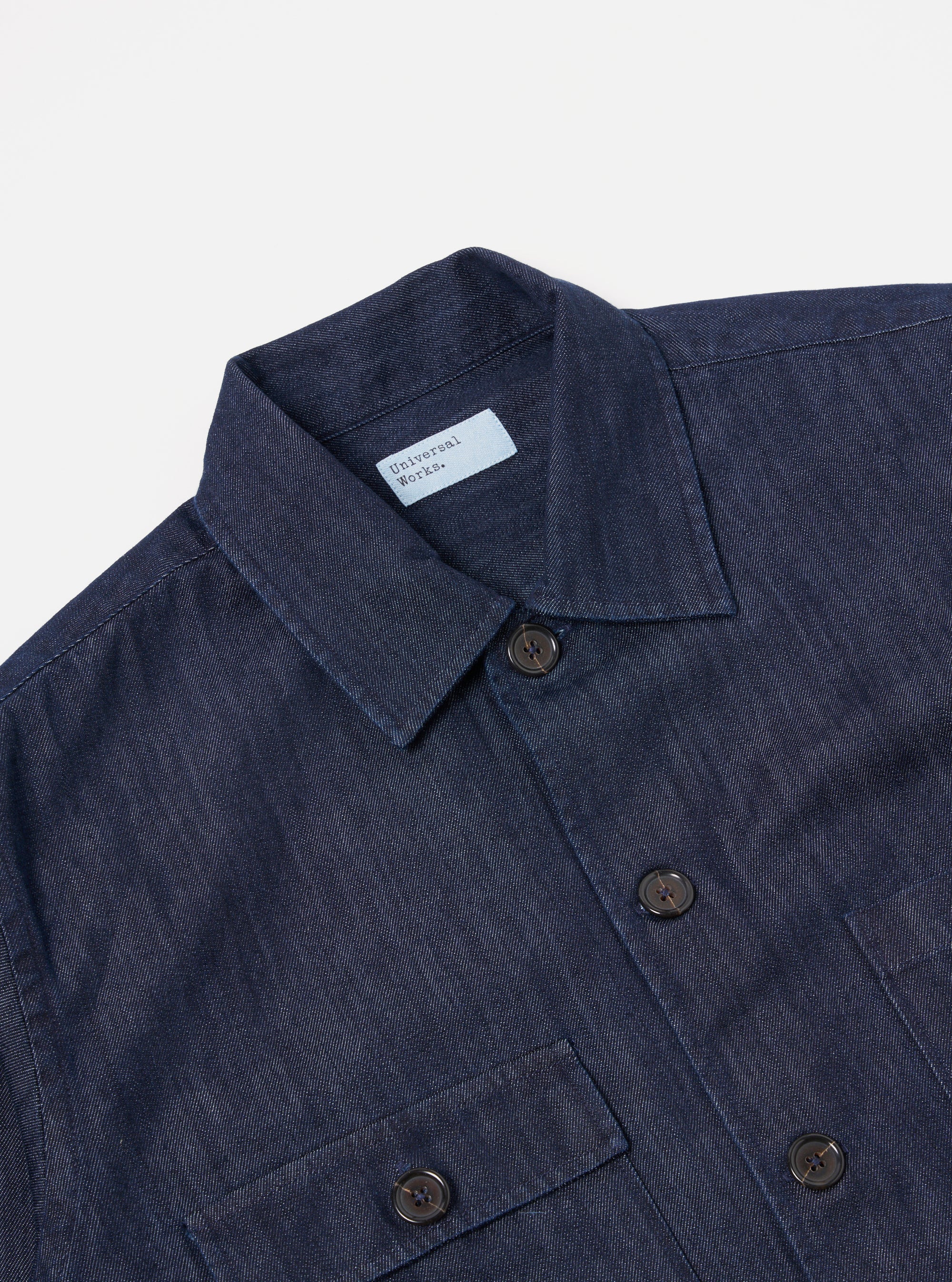 Universal Works Dockside Jacket in Indigo Recycled Mix Denim