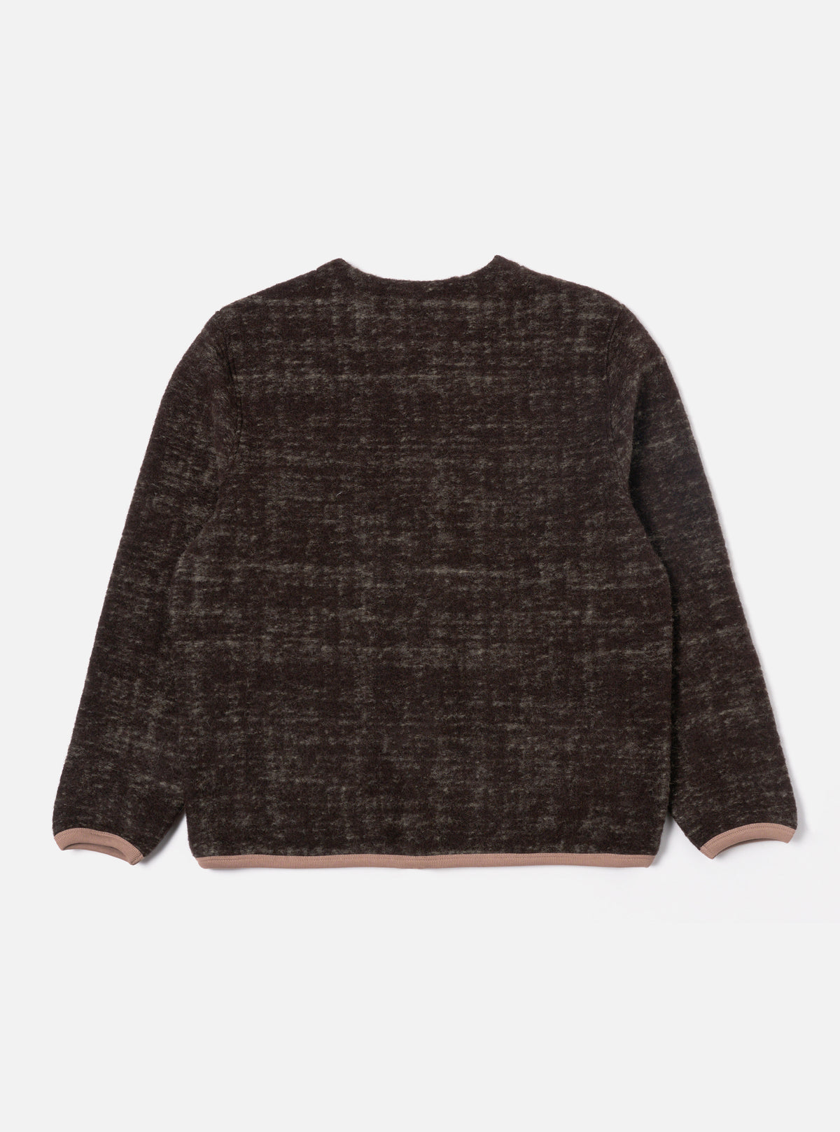 Universal Works Cardigan in Brown Marble Fleece